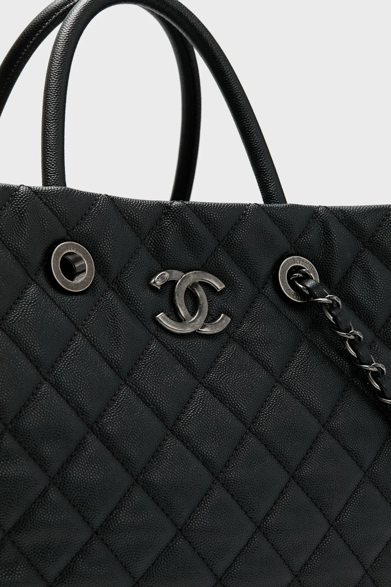 CHANEL Black Caviar Coco Allure Shopping Tote - Image 6