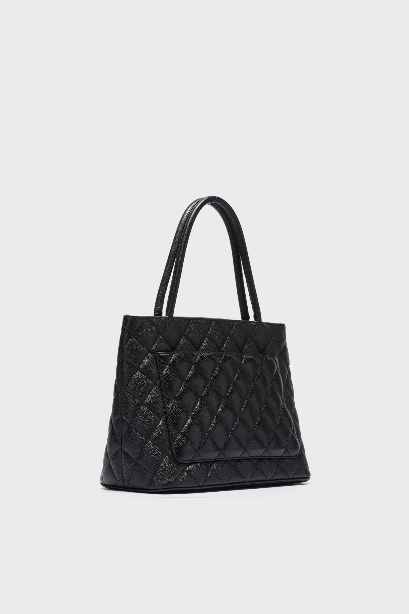 CHANEL Black Caviar Quilted Medallion Tote - Image 3