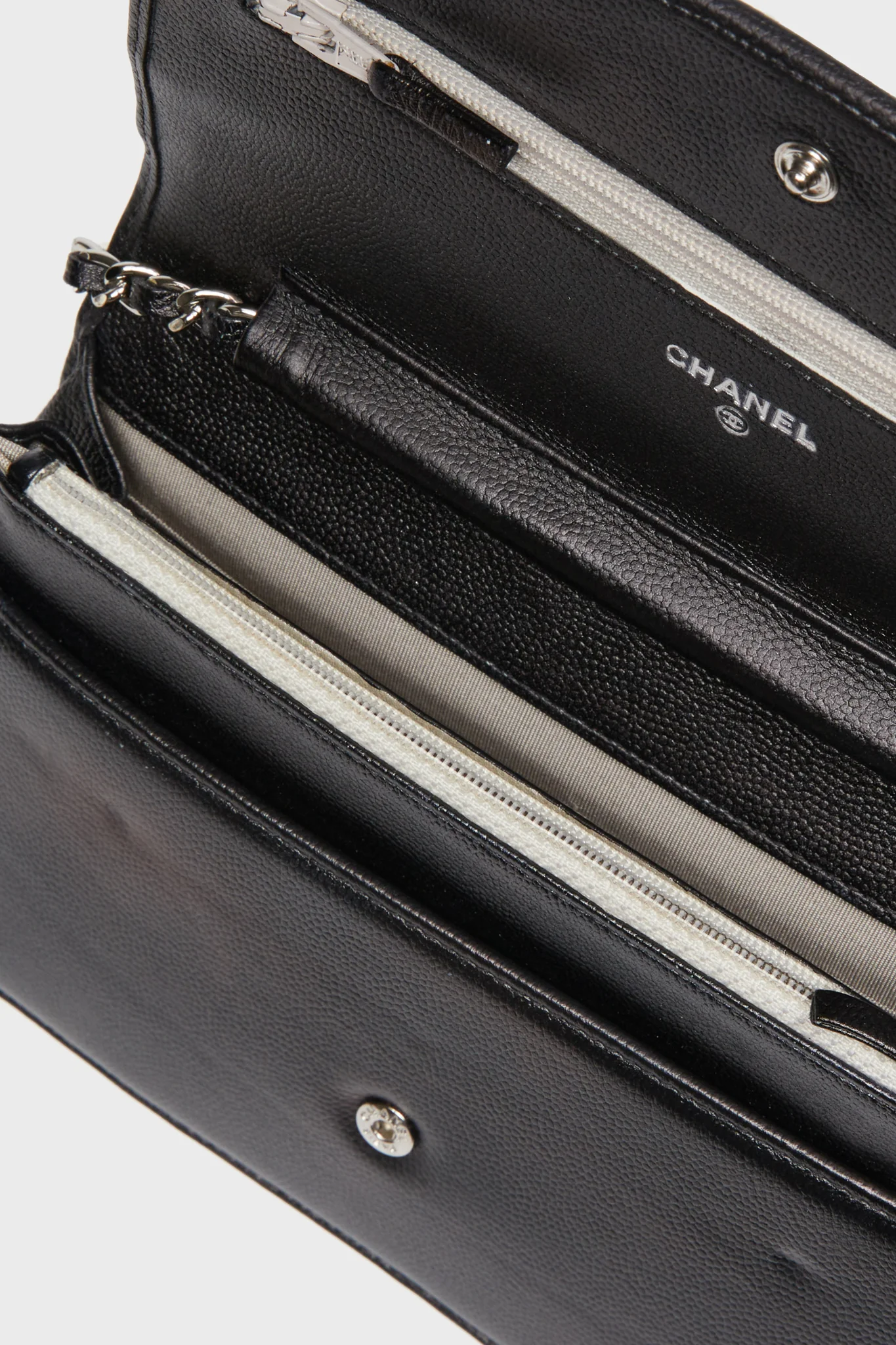 CHANEL Black Caviar Sevruga Wallet On Chain - Image 3