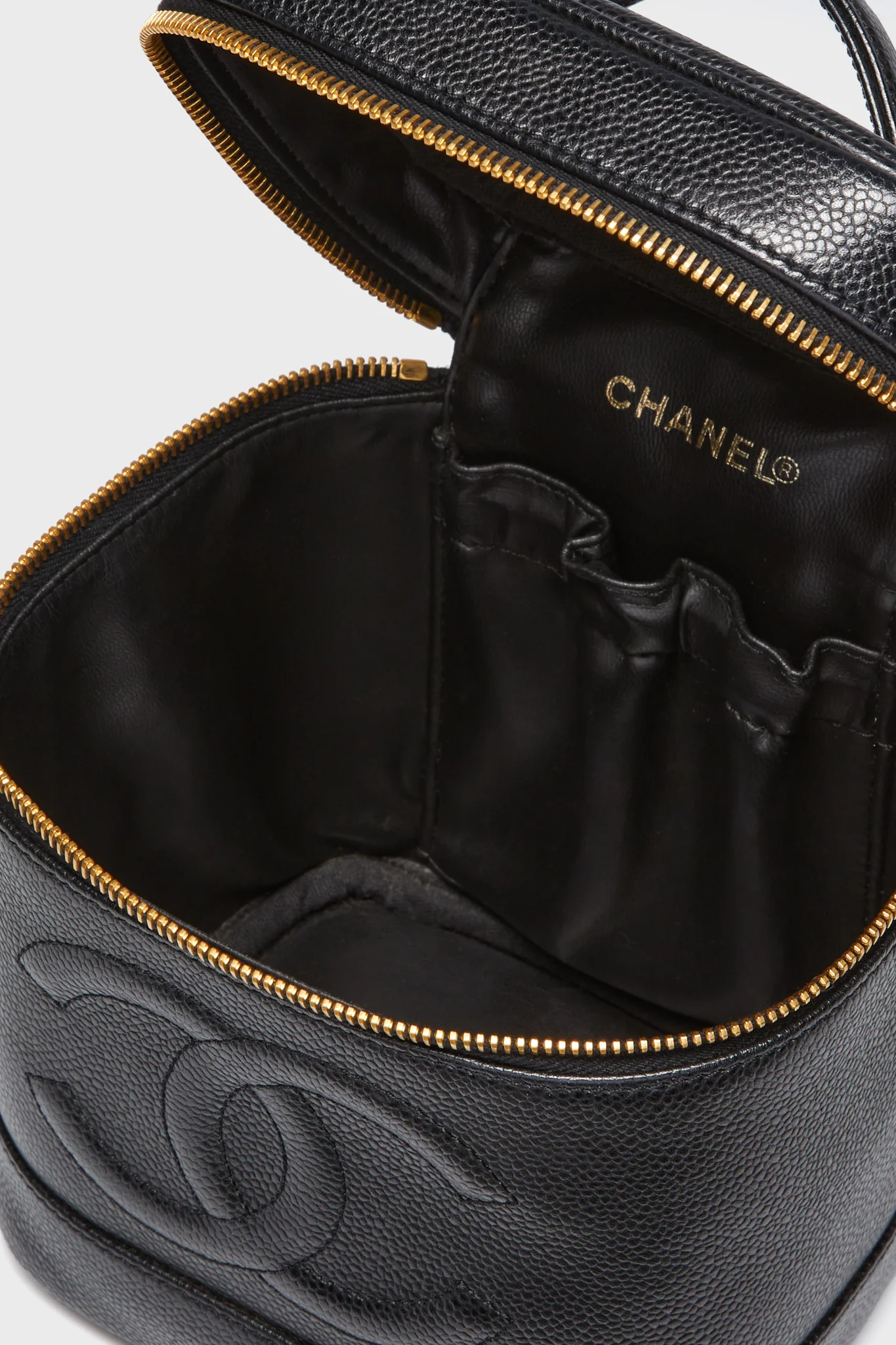 CHANEL Black Caviar Tall Vanity Bag - Image 5