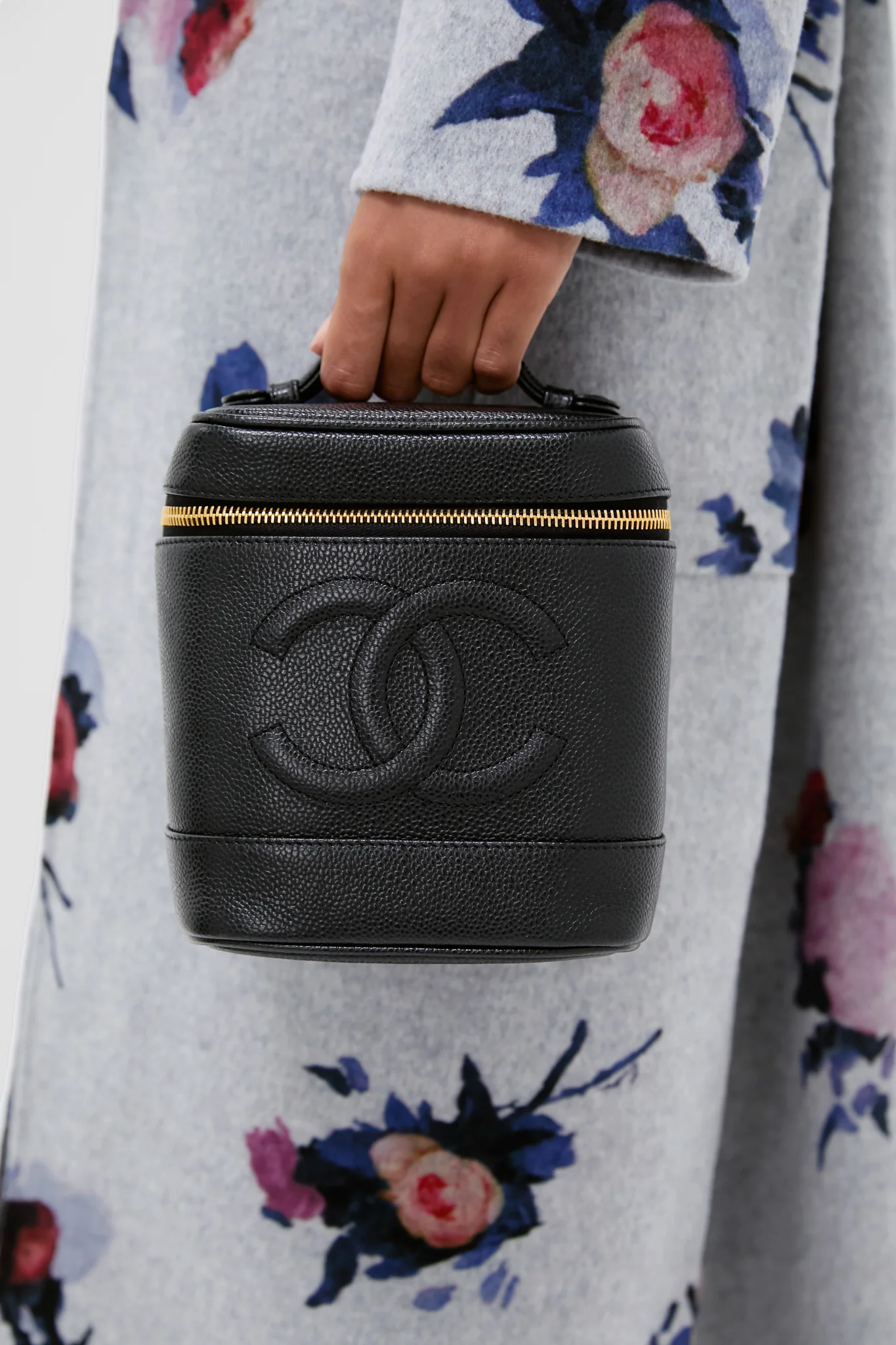 CHANEL Black Coco Mark Hand Vanity Bag - Image 2