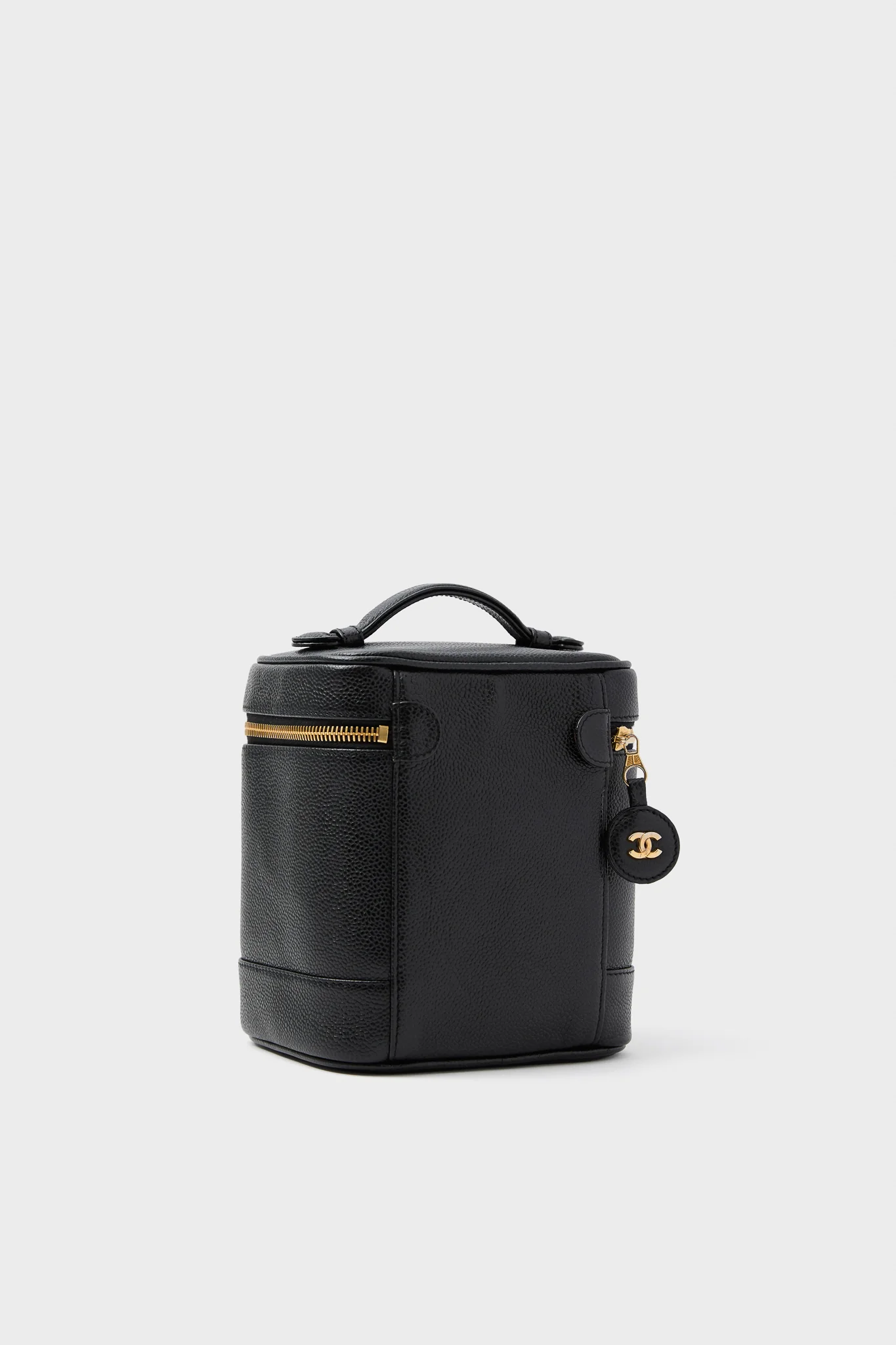 CHANEL Black Coco Mark Hand Vanity Bag - Image 4