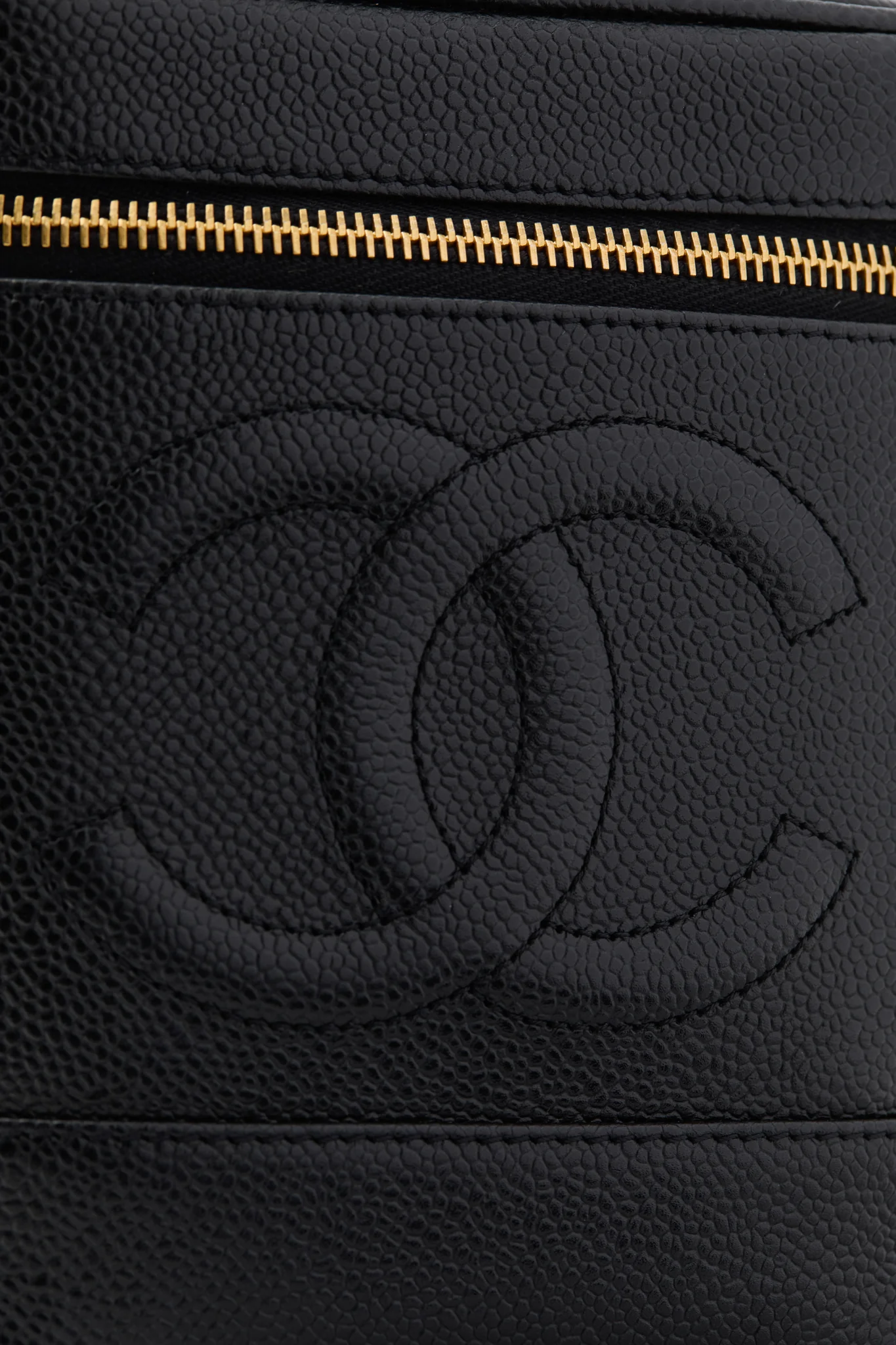 CHANEL Black Coco Mark Hand Vanity Bag - Image 6