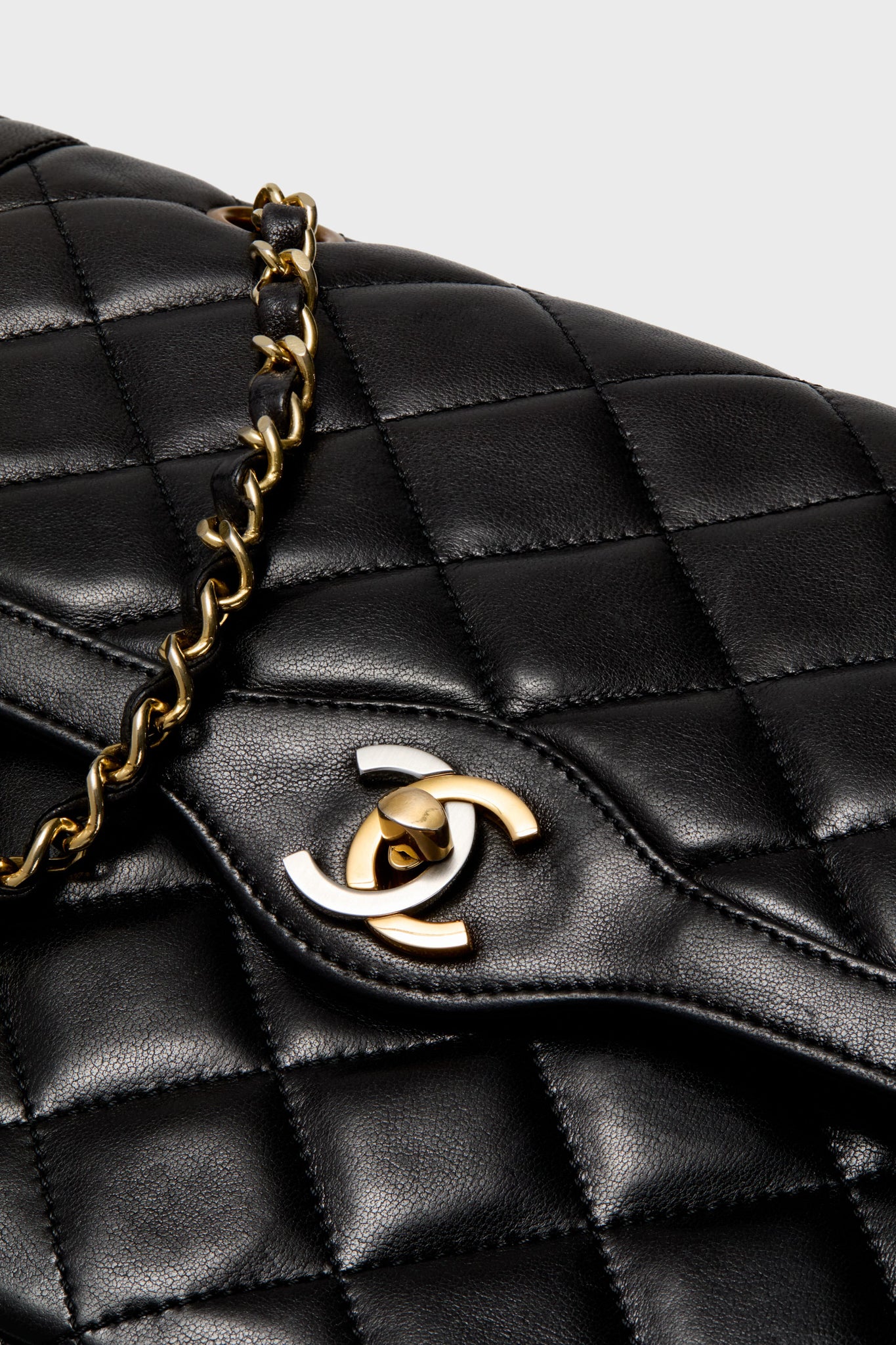 CHANEL Black Lambskin Quilted Medium Paris Limited Double Flap Shoulder Bag - Image 7