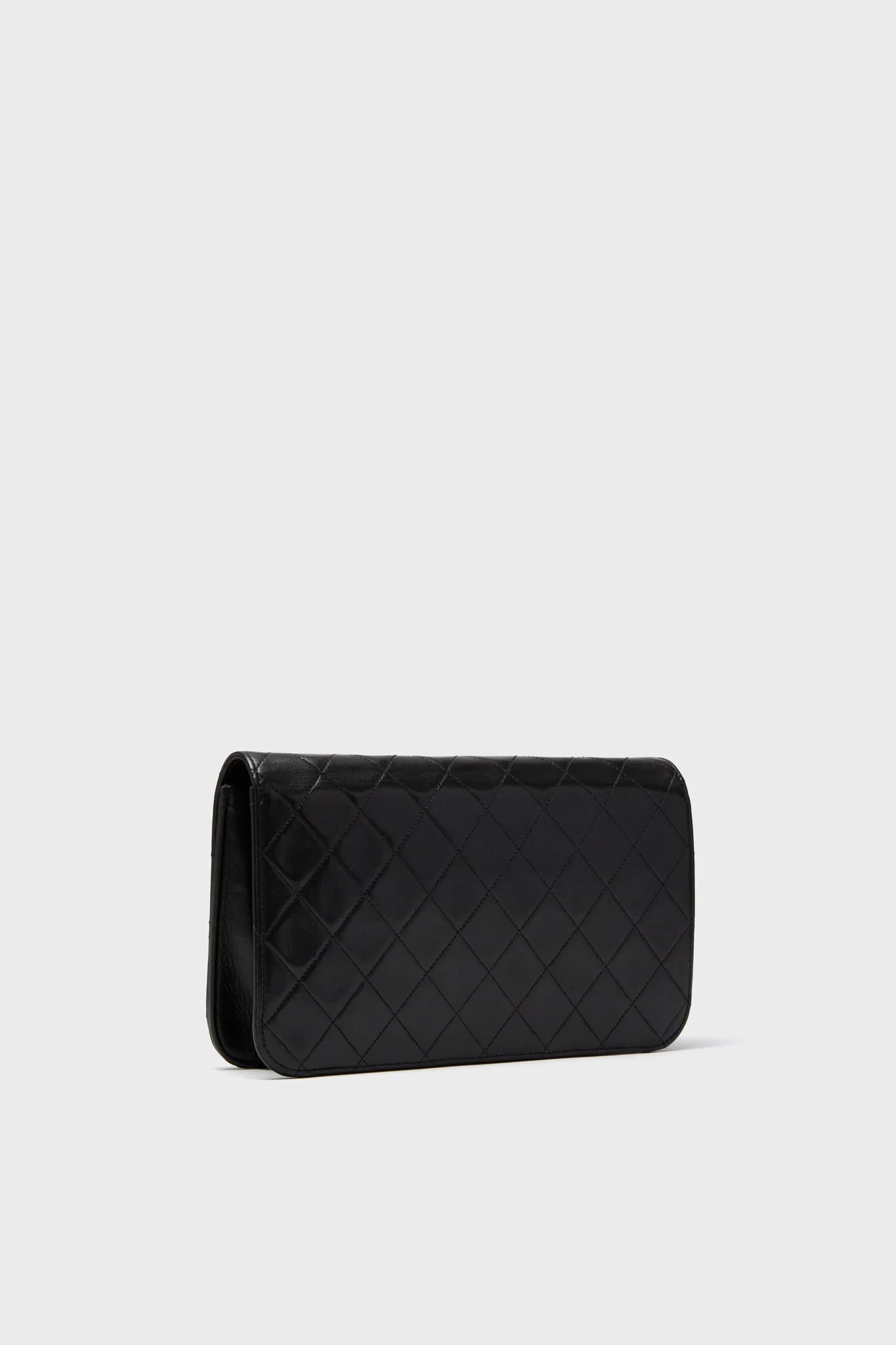 CHANEL Black Medium Vintage Quilted Lambskin Full Flap Bag - Image 6