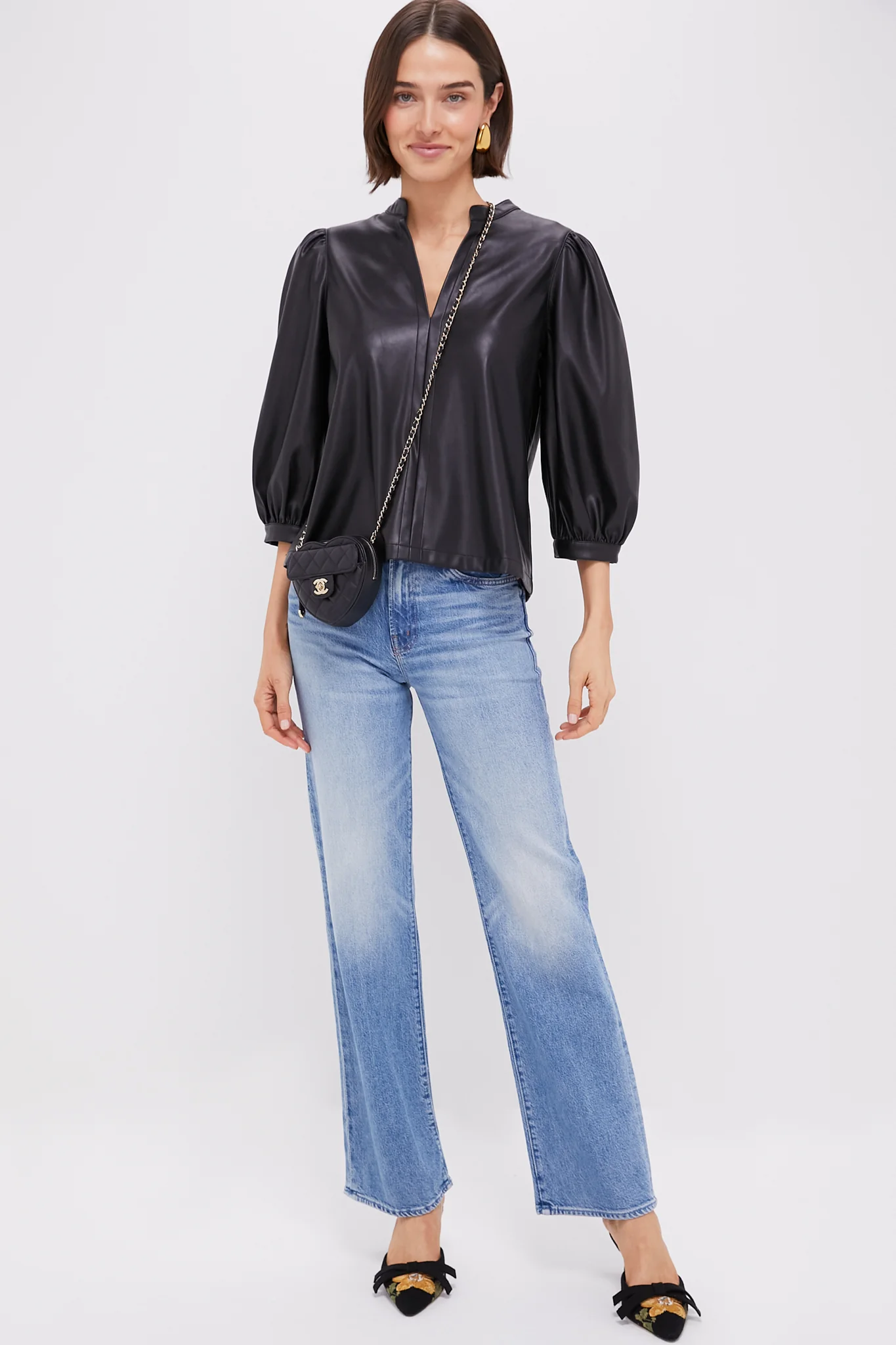 CHANEL Black Mini Lambskin CC In Love Heart Crossbody - Image 4