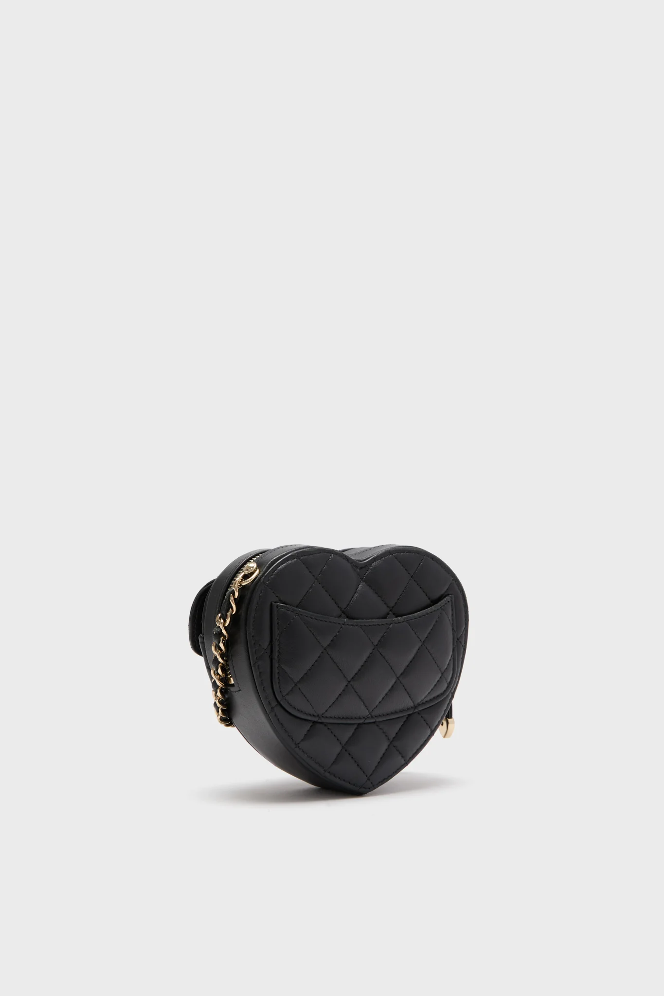 CHANEL Black Mini Lambskin CC In Love Heart Crossbody - Image 5