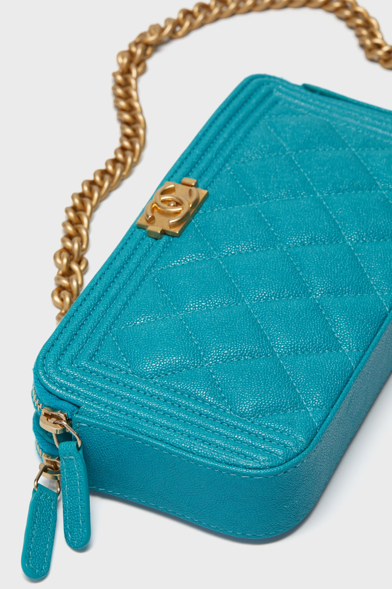 CHANEL Blue Caviar Boy Wallet On Chain - Image 6
