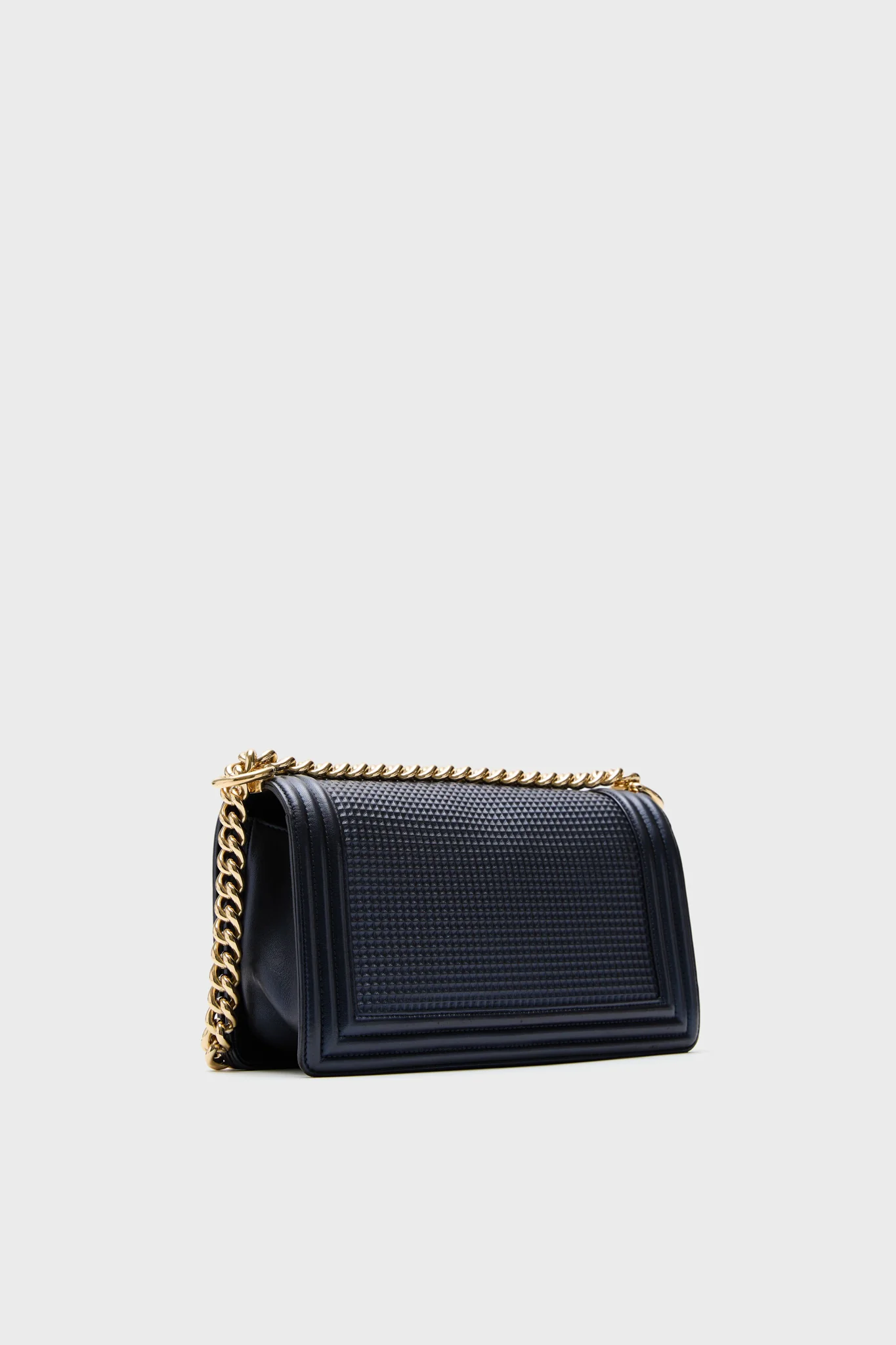 Chanel Boy Embossed Bicolor Shoulder Bag - Image 5