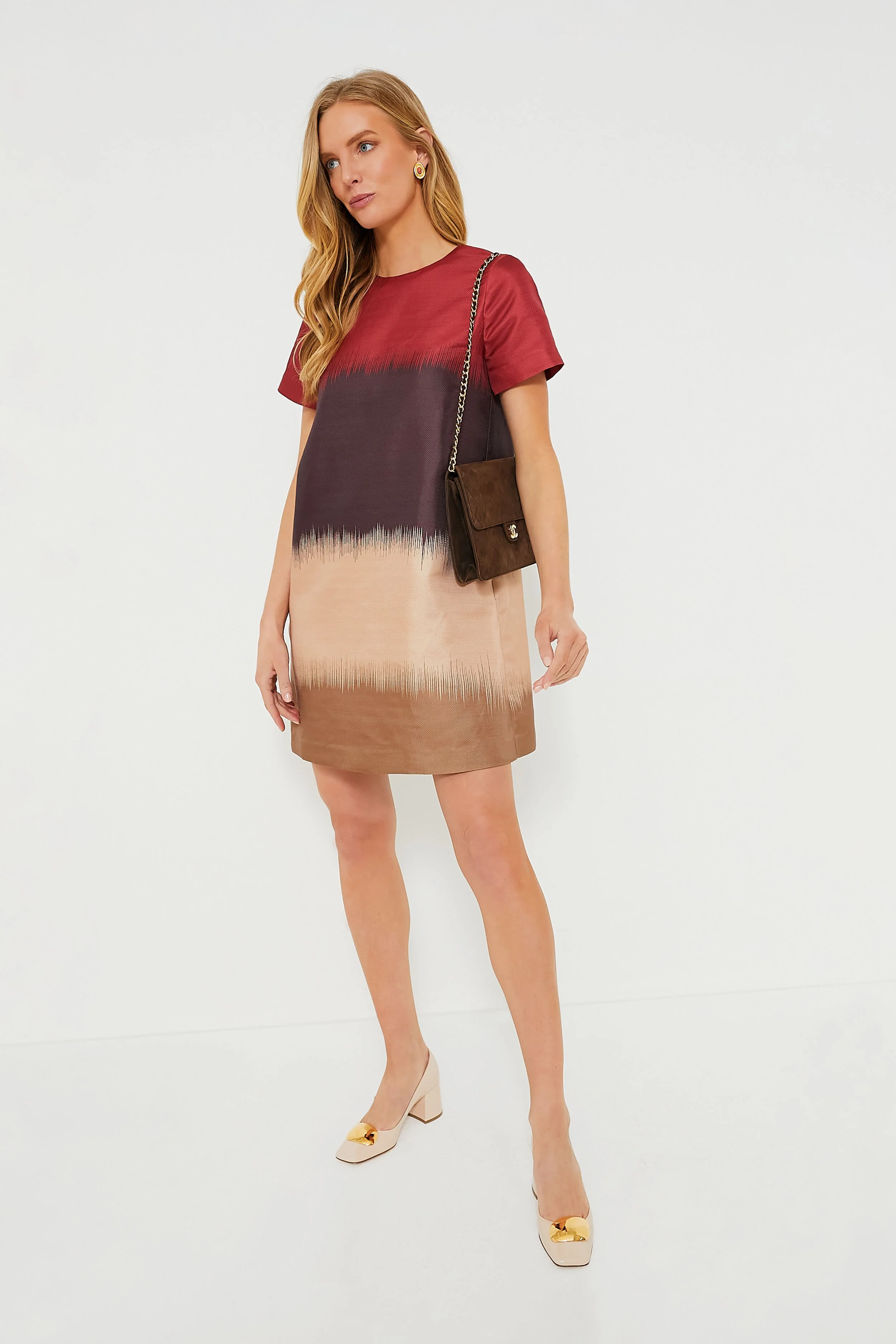 CHANEL Brown Suede Matelasse Single Flap Bag - Image 2