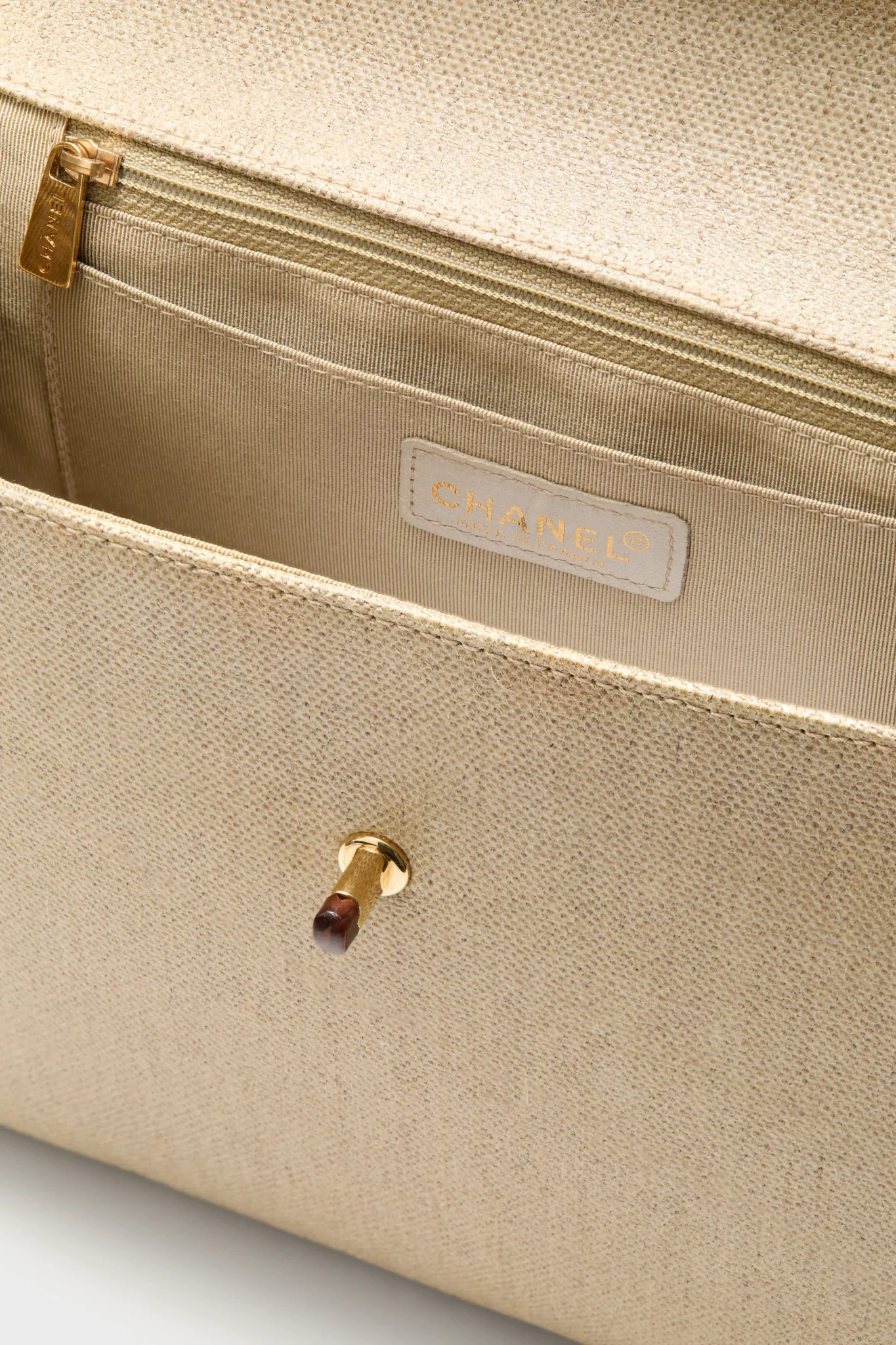 CHANEL Canvas Top Handle Bag - Image 4