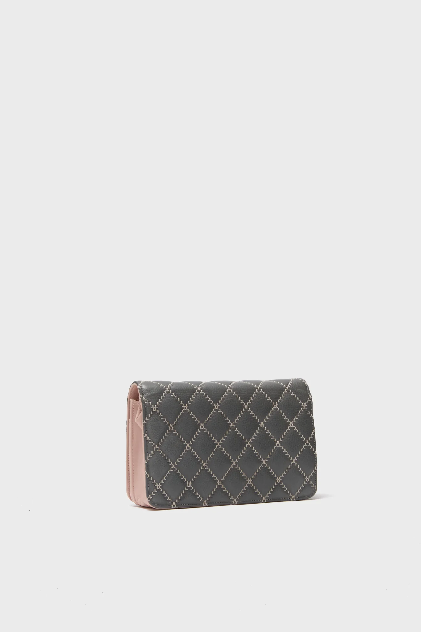 CHANEL Grey Wild Stitch Wallet on Chain - Image 4