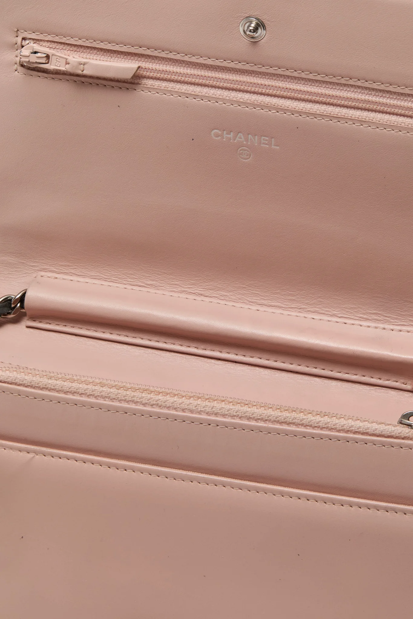 CHANEL Grey Wild Stitch Wallet on Chain - Image 6