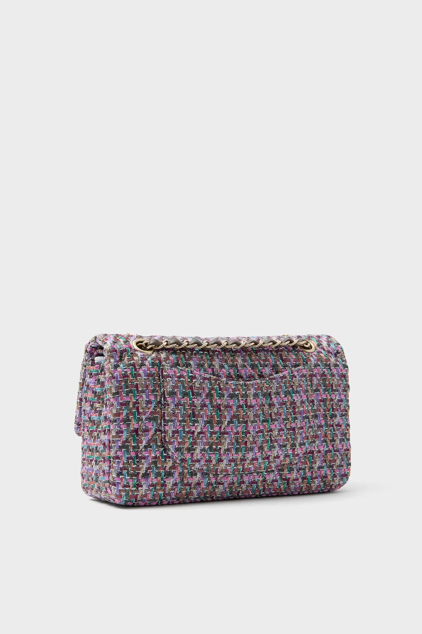 CHANEL Multicolor Pink Purple Soft Diagonal Pattern Classic 25 Crossbody - Image 5