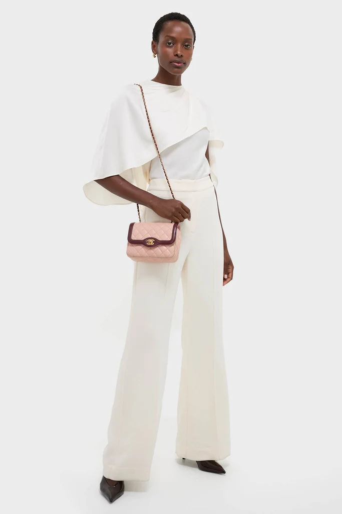CHANEL Pink Lambskin Quilted Mini Two Tone Day Flap Shoulder Bag - Image 3