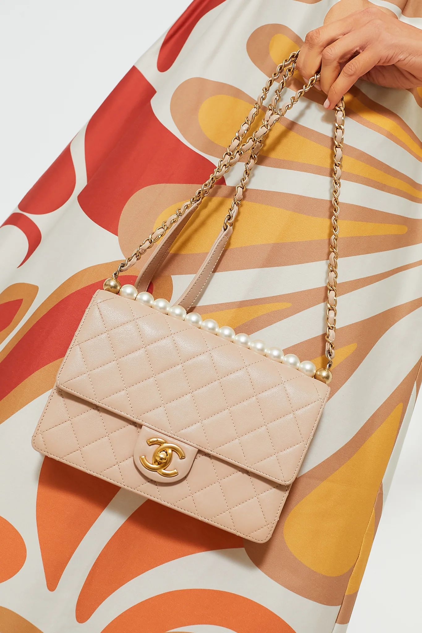 CHANEL Pink Pearl Wallet On Chain - Image 2