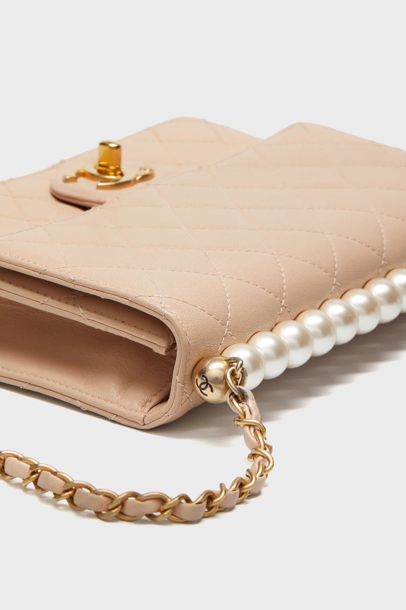 CHANEL Pink Pearl Wallet On Chain - Image 6