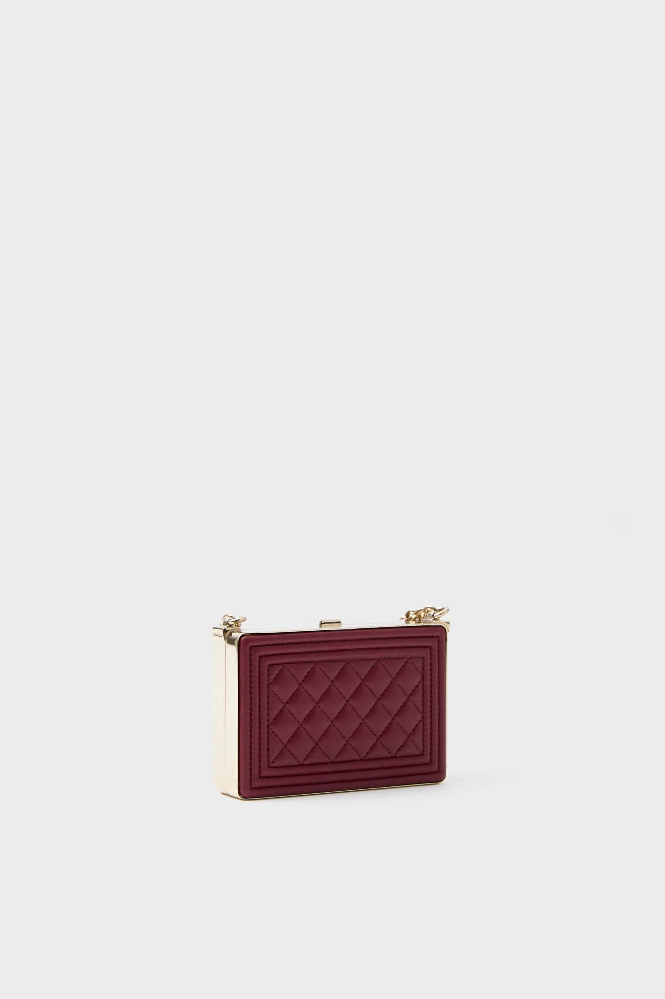 CHANEL Red Sheepskin Leather Boy Minaudiere - Image 4