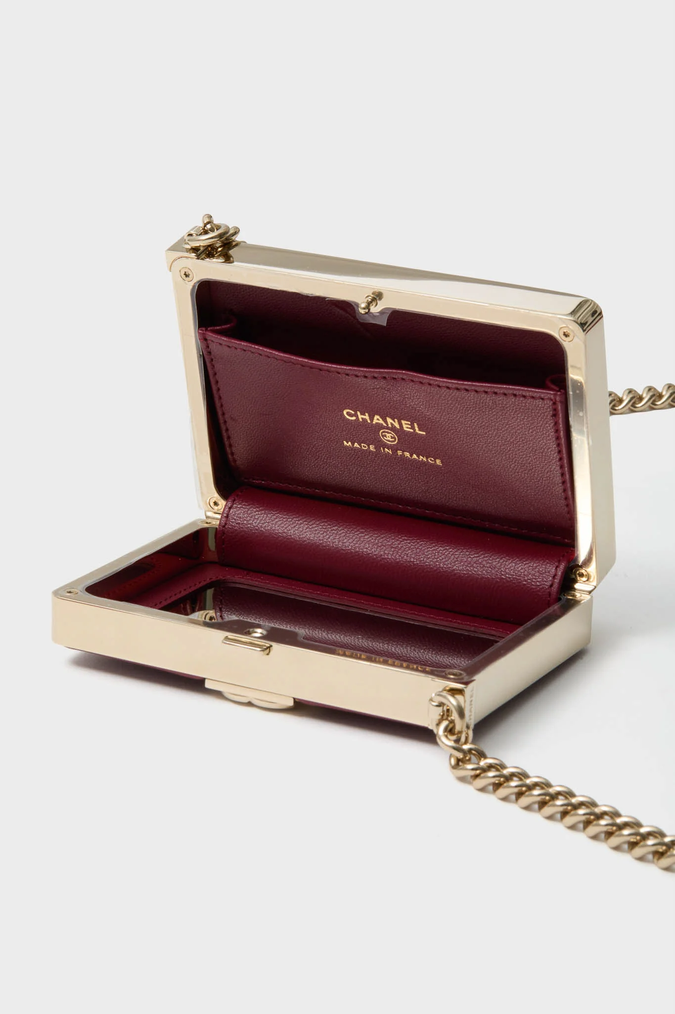 CHANEL Red Sheepskin Leather Boy Minaudiere - Image 6