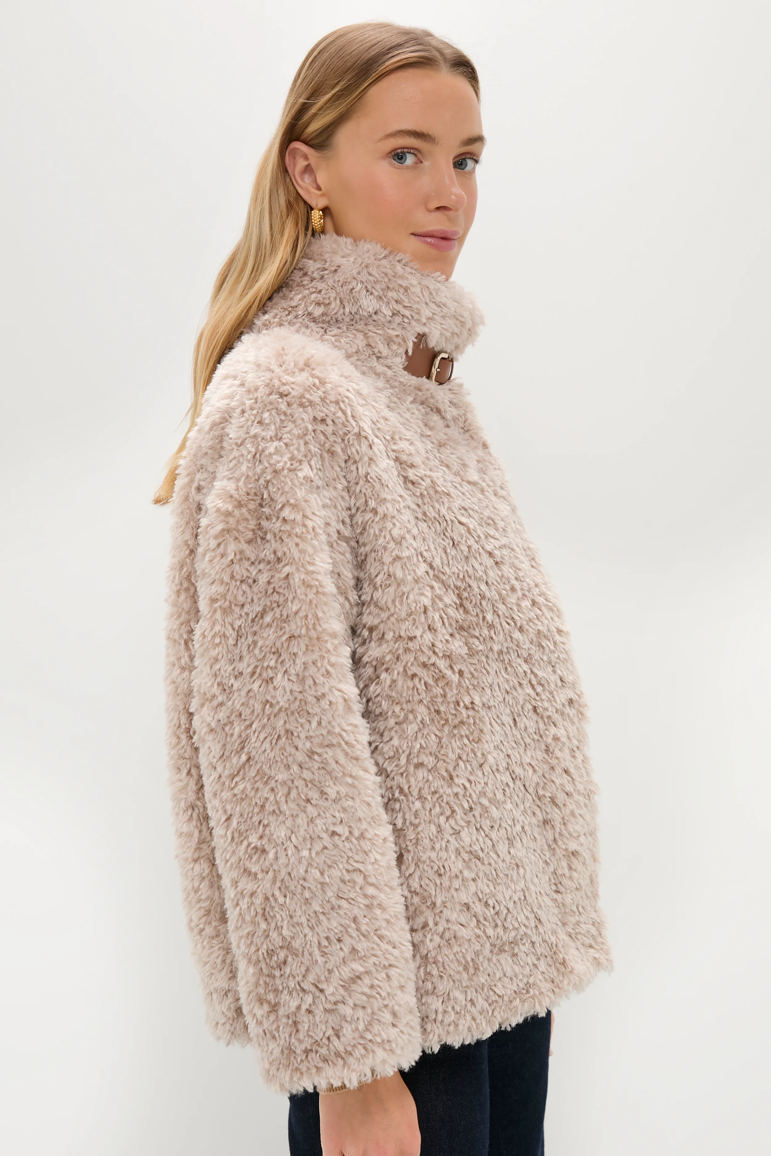 Chantilly Curly Alternative Fur Jacket - Image 3