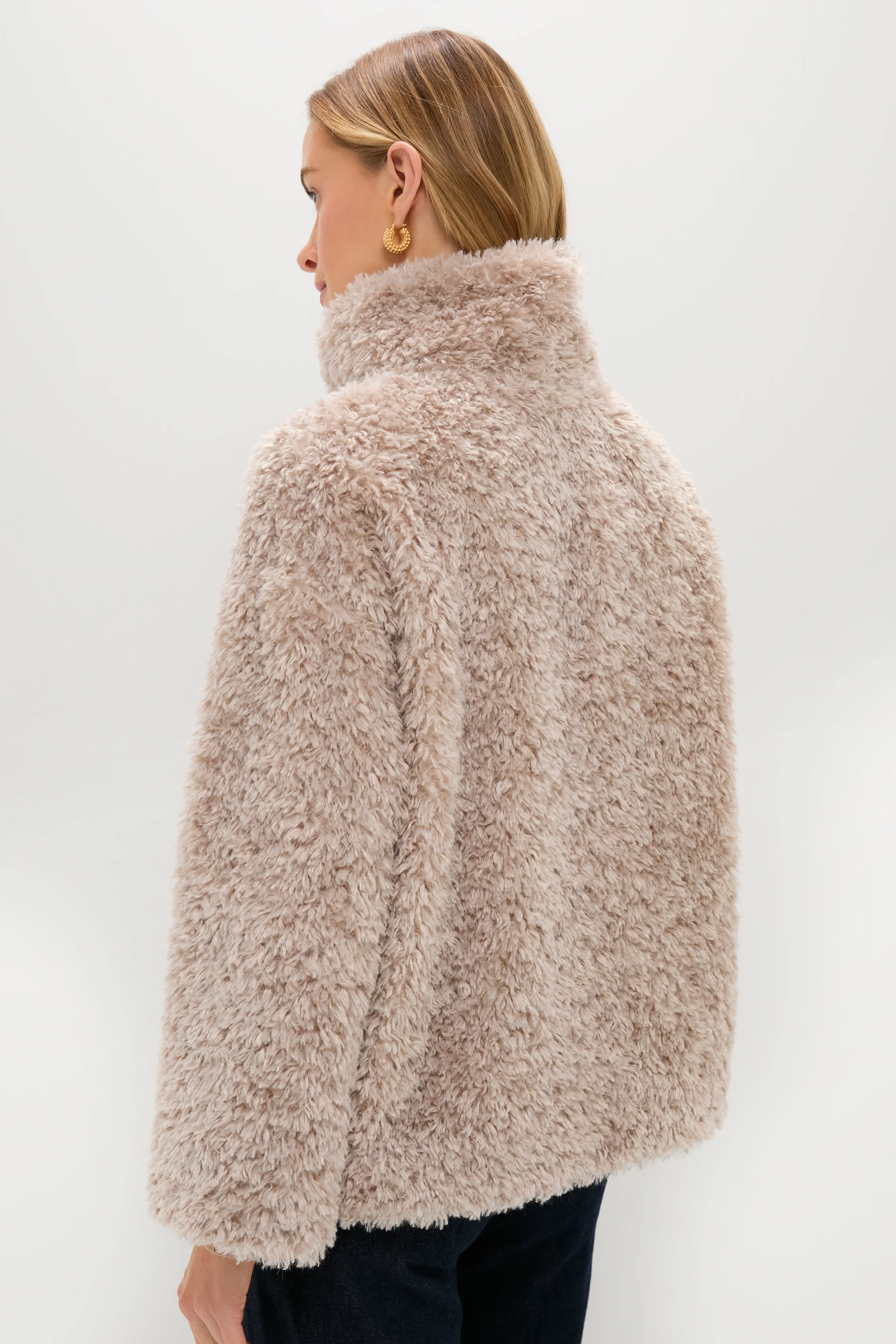Chantilly Curly Alternative Fur Jacket - Image 4