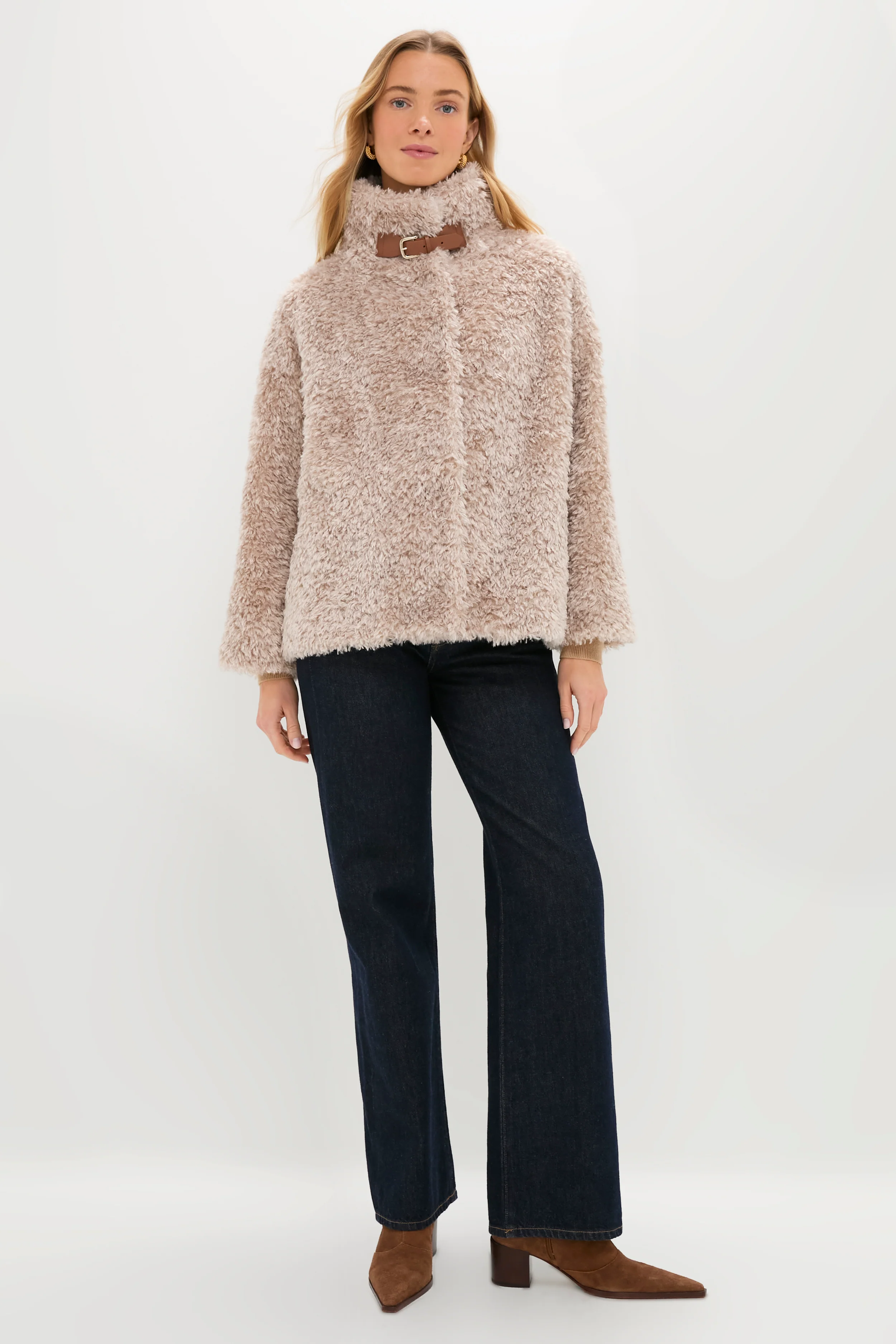 Chantilly Curly Alternative Fur Jacket - Image 6