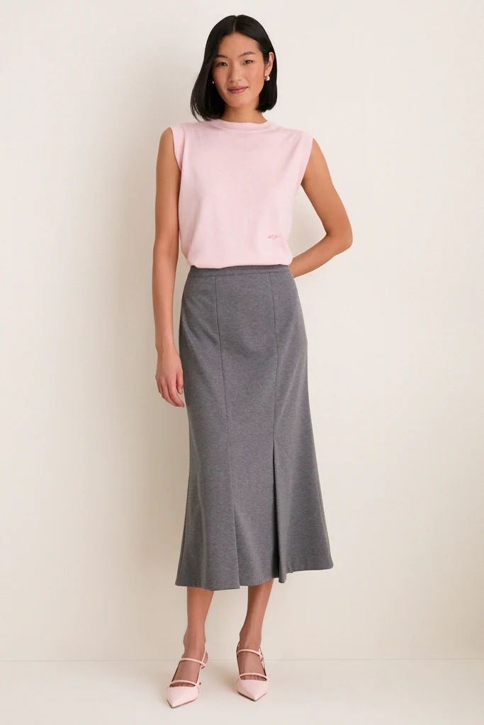Charcoal Heather Mona Maxi Skirt