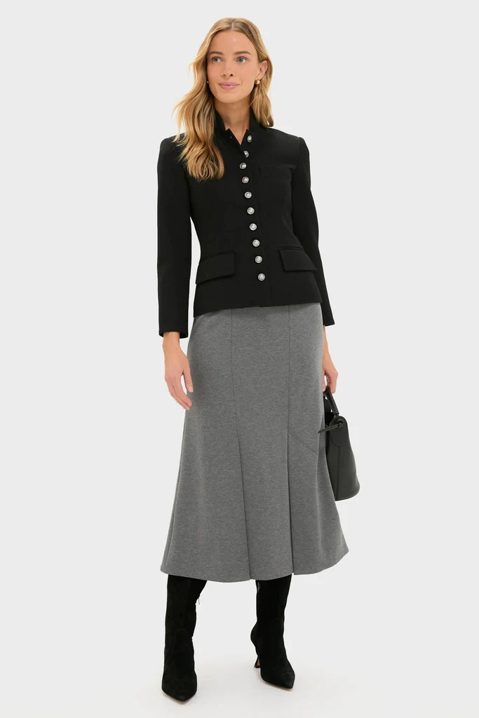 Charcoal Heather Mona Maxi Skirt - Image 9