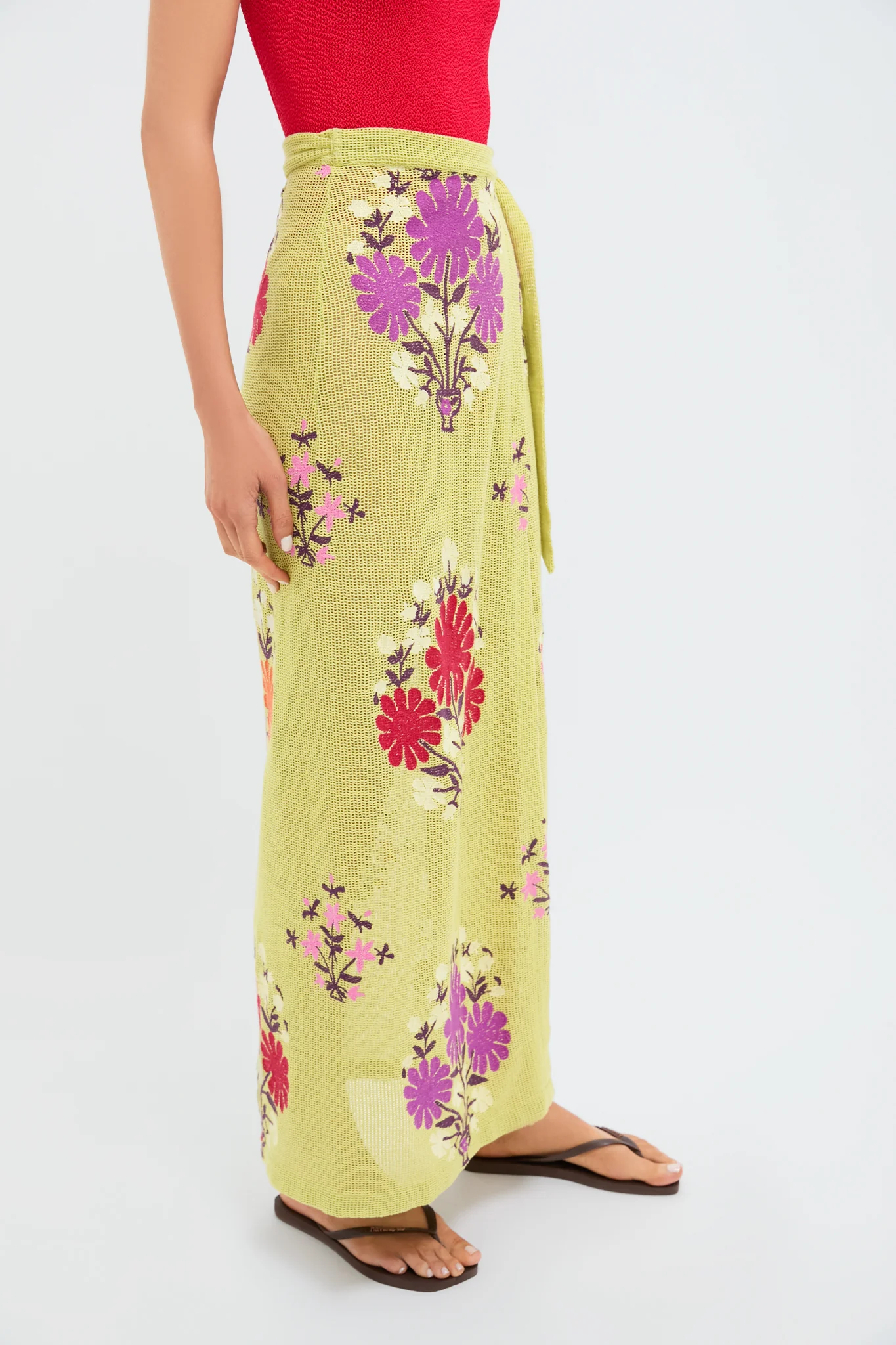 Chartreuse Eden Wrap Skirt - Image 3