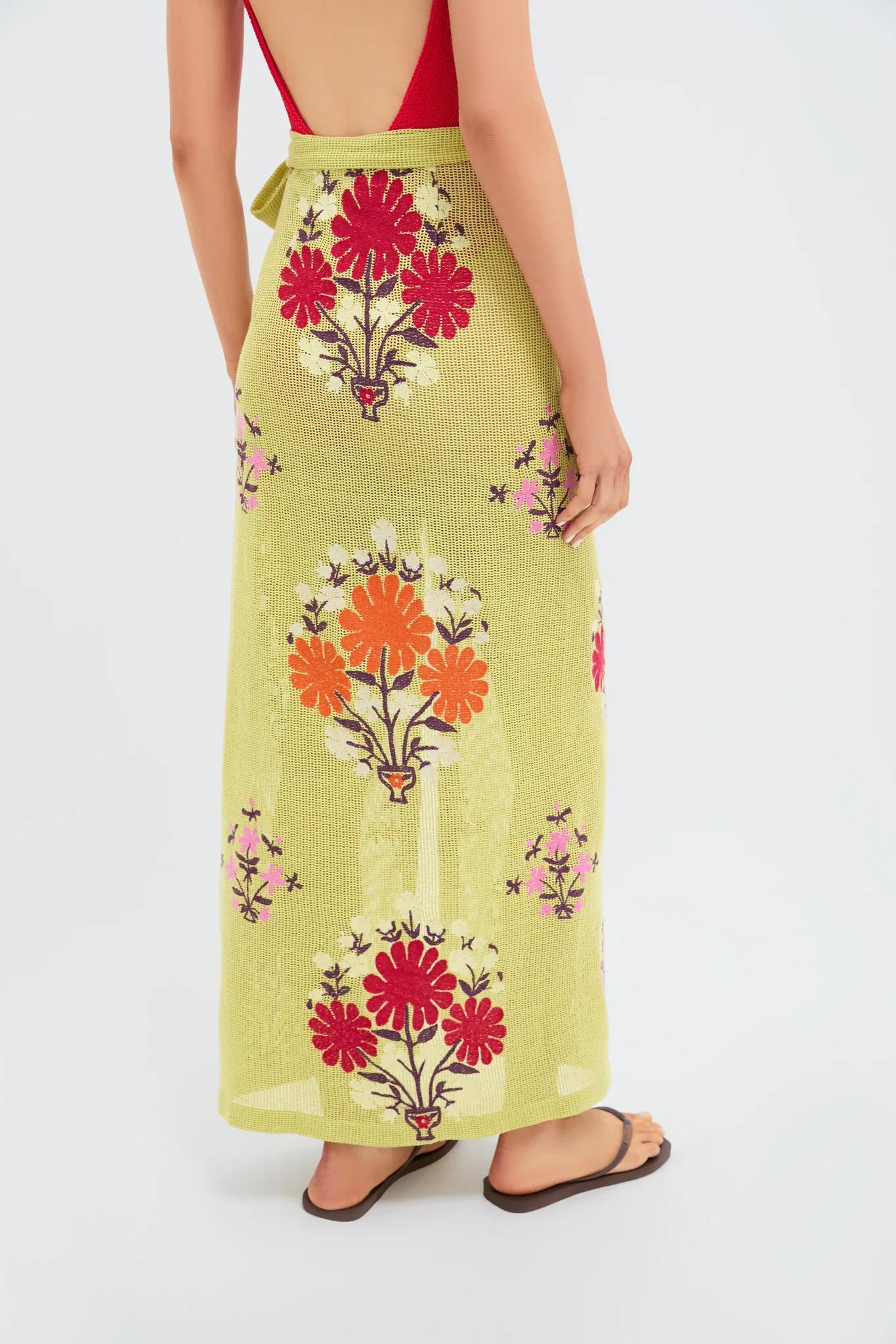 Chartreuse Eden Wrap Skirt - Image 4