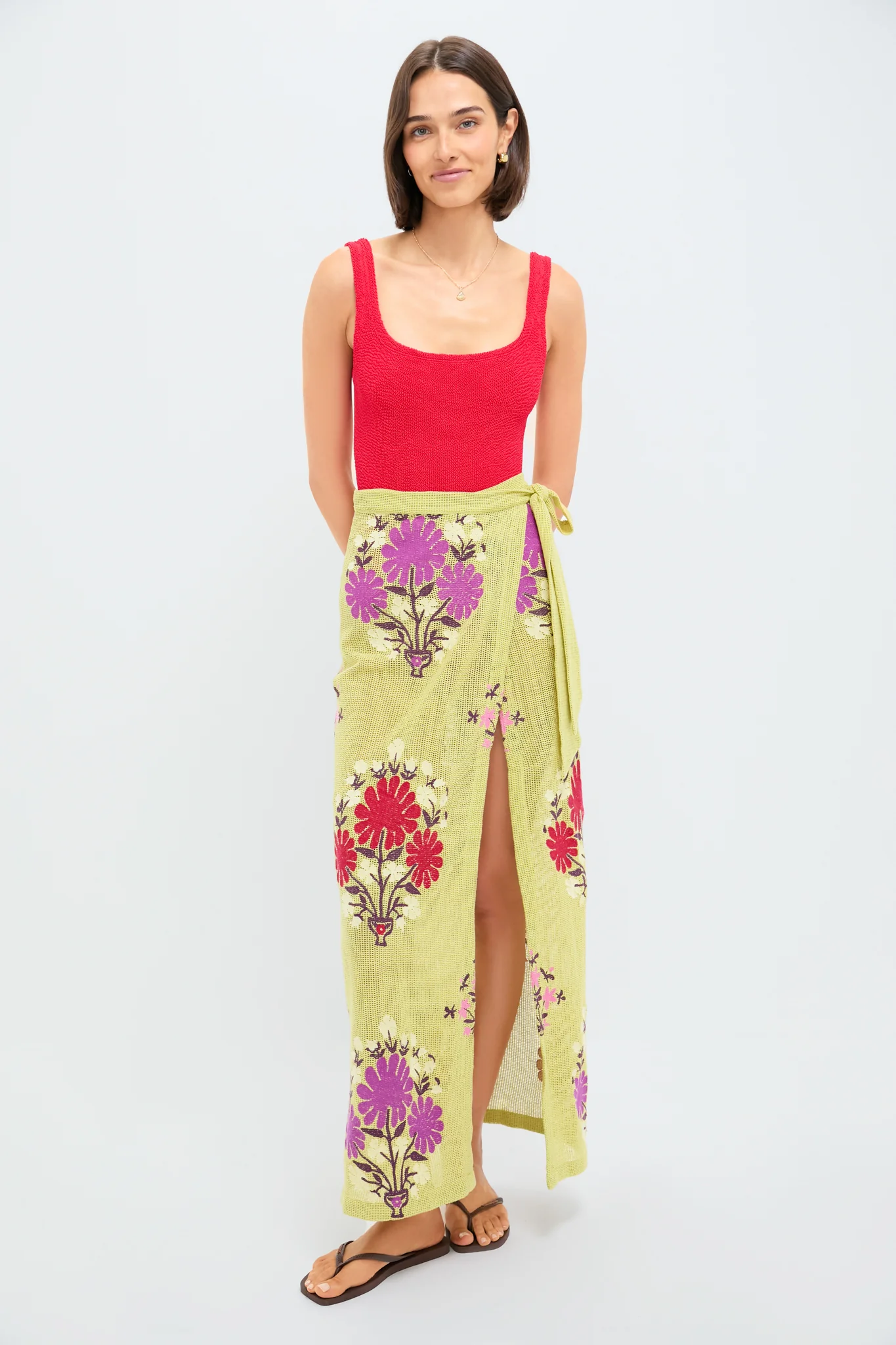 Chartreuse Eden Wrap Skirt - Image 6