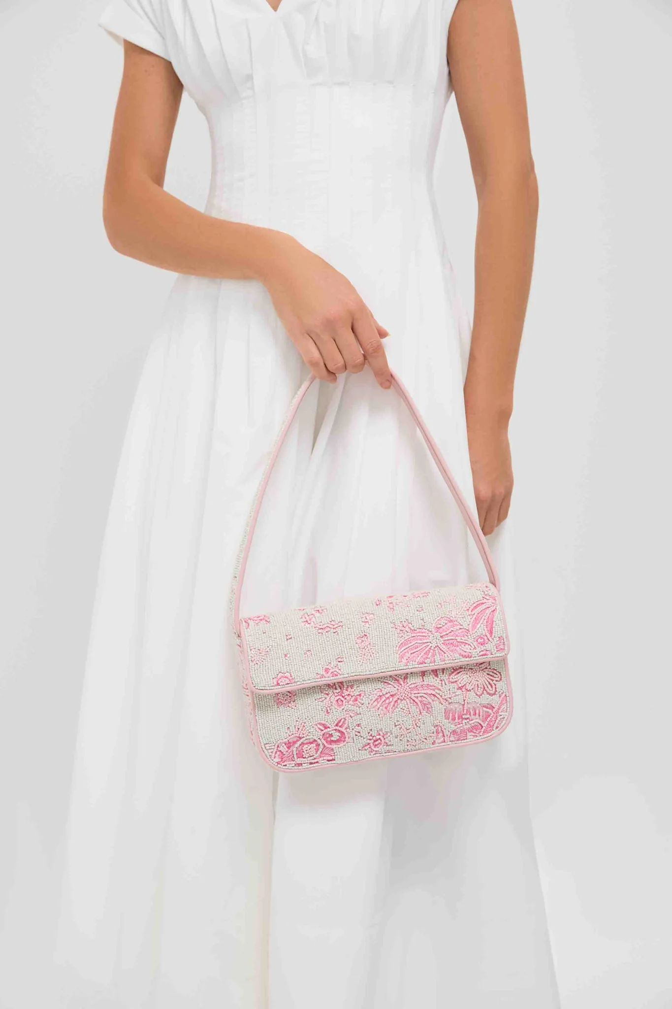 Cherry Blossom Toile Tommy Beaded Bag - Image 2