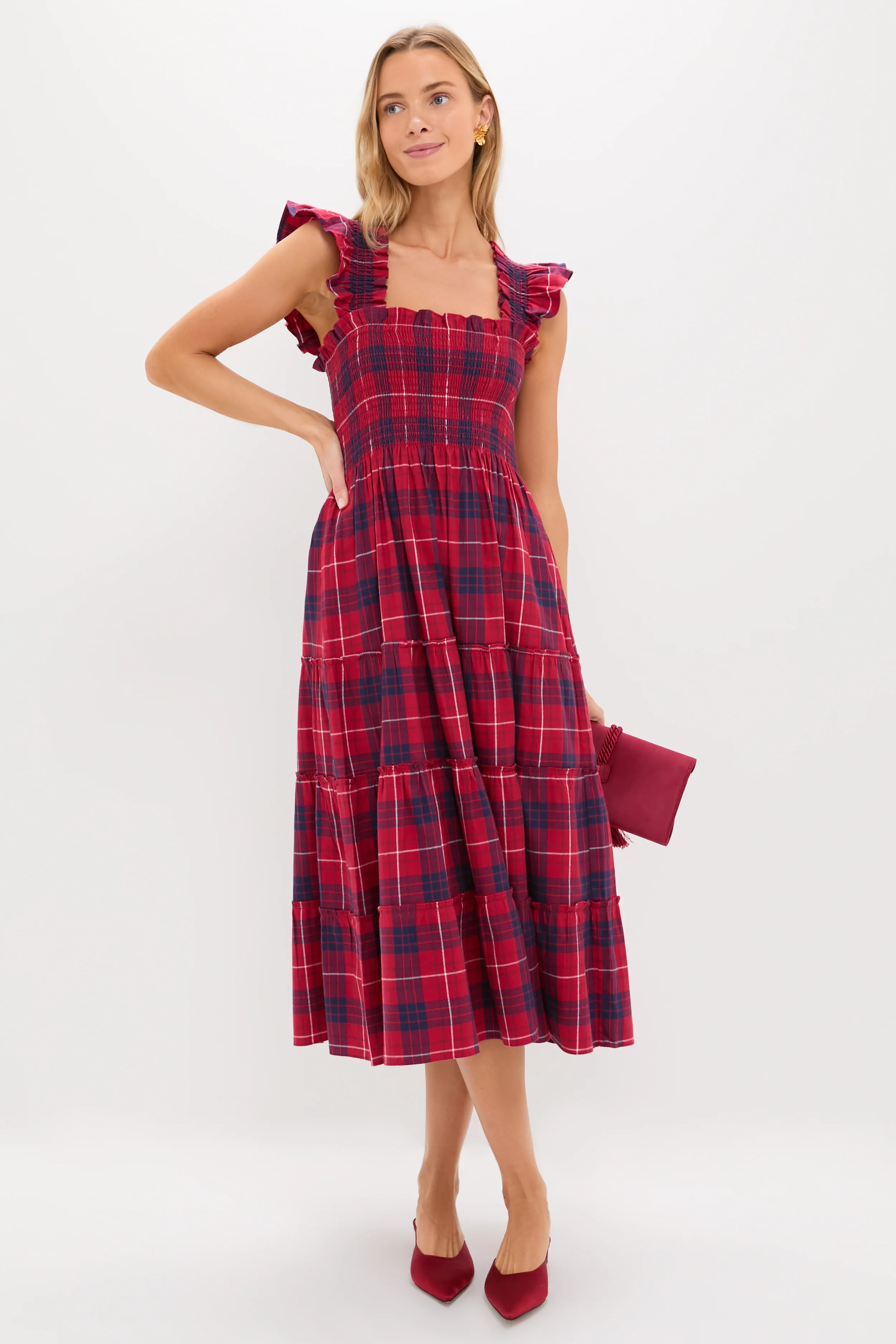 Cherry Tartan Ellie Nap Dress - Image 2