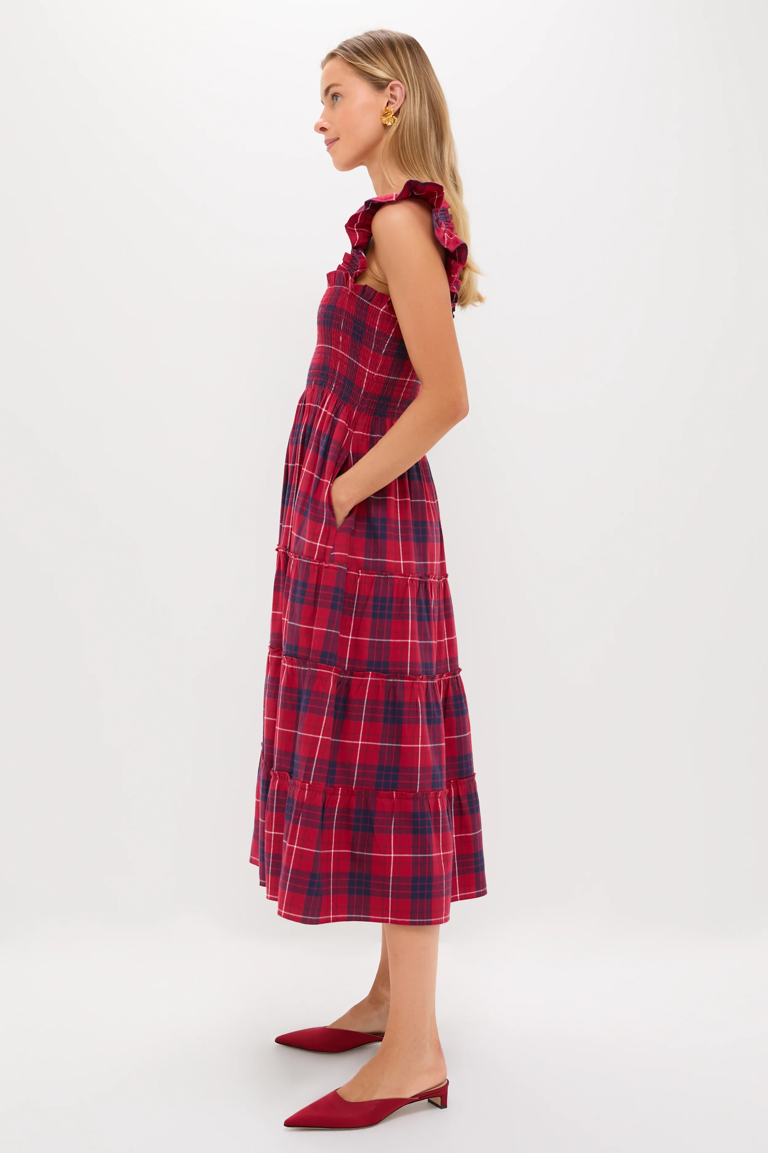 Cherry Tartan Ellie Nap Dress - Image 3