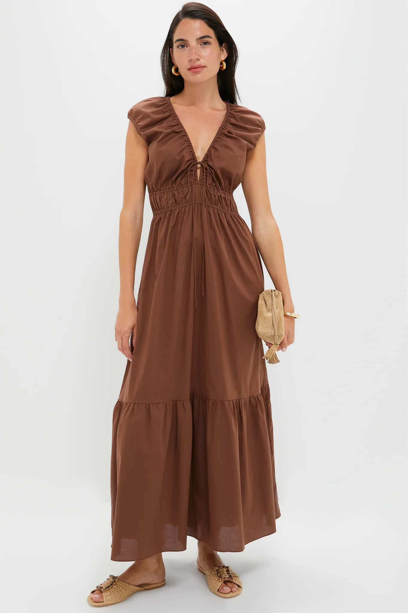 Chestnut Brown Hedda Maxi Dress - Image 2