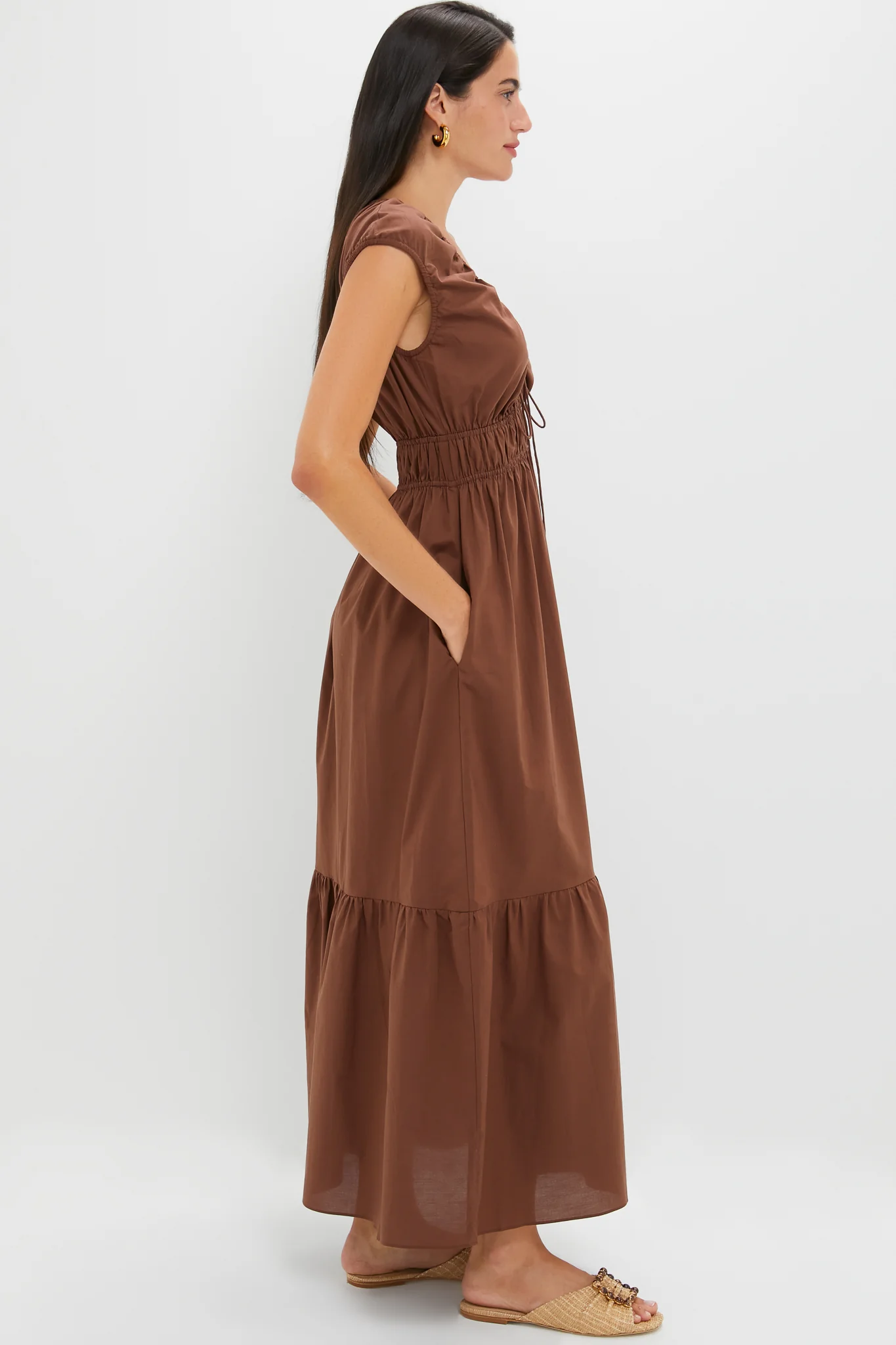Chestnut Brown Hedda Maxi Dress - Image 3