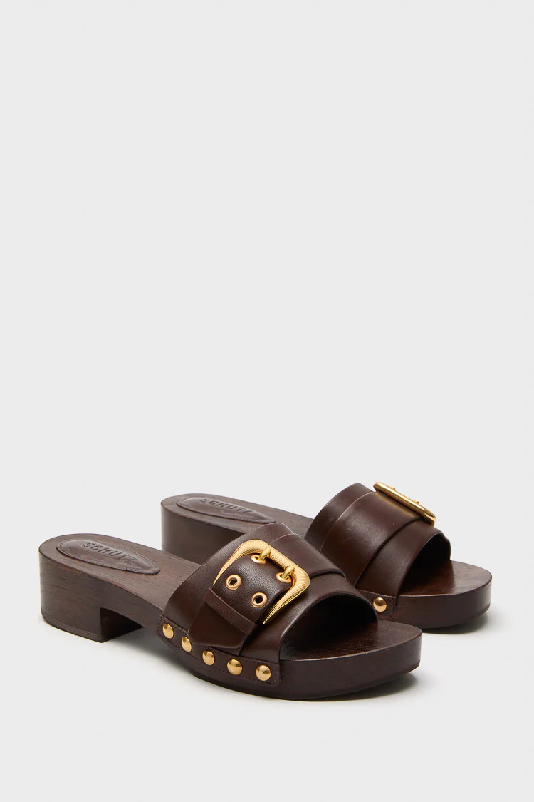 Chestnut Brown Irie Wooden Slides - Image 2