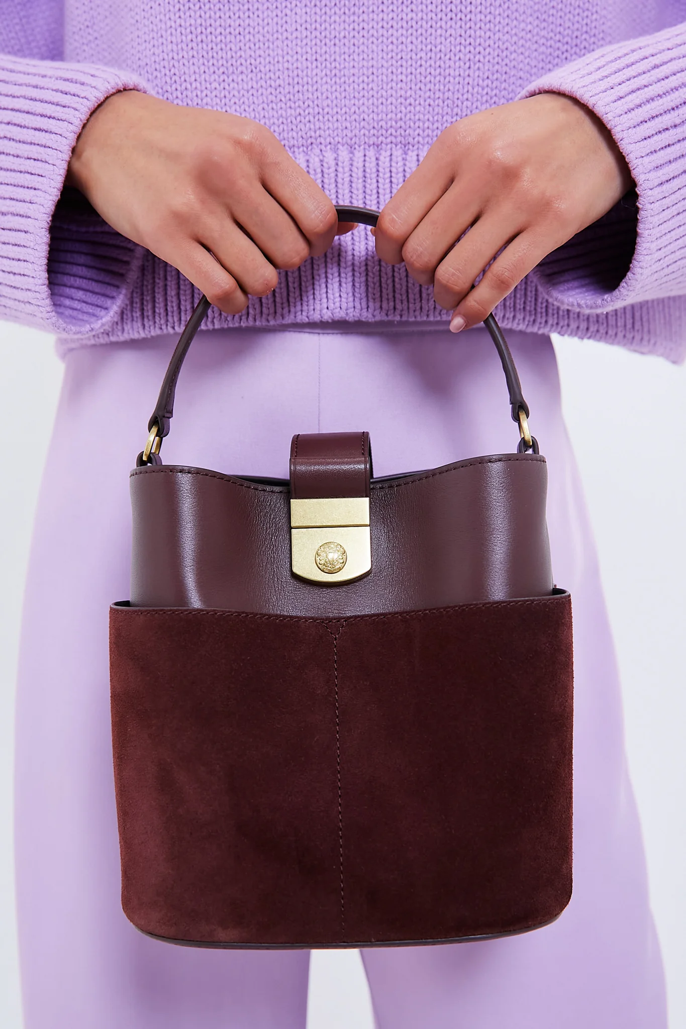 Chestnut Crest Lock Bucket Bag - Image 2