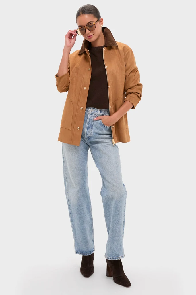 Chestnut Faux Suede Cody Jacket - Image 2