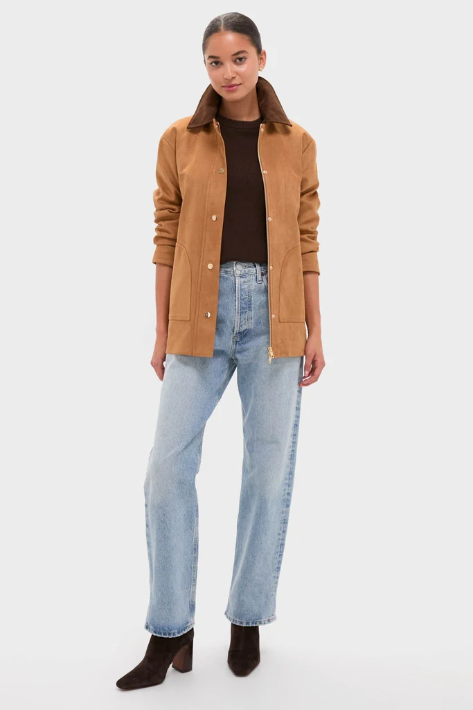 Chestnut Faux Suede Cody Jacket - Image 6
