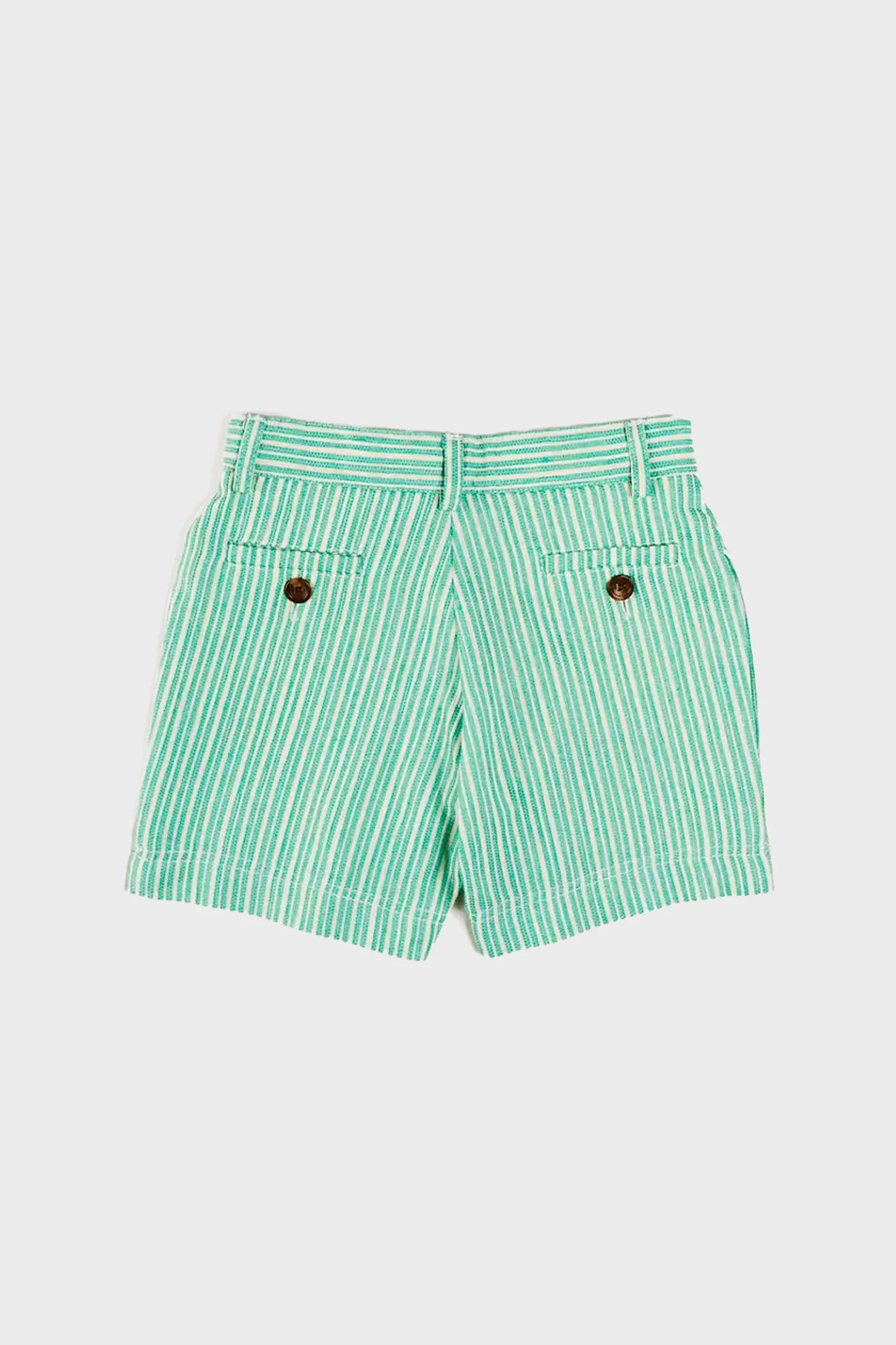 Cheyne Striped Pocket Detail Shorts in Green - Image 3