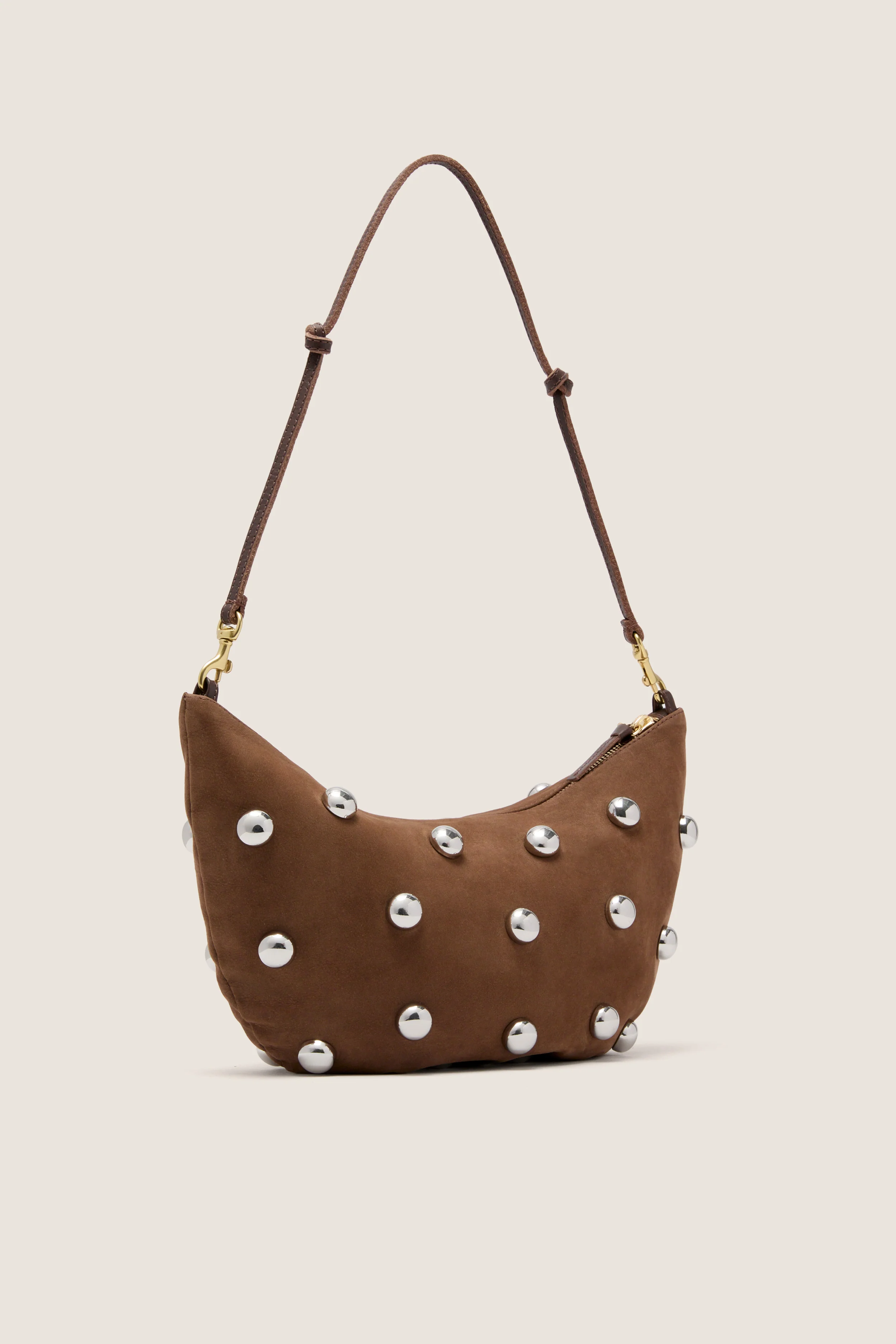 Choco Bar Smooth Nubuck with Studs Lune Bag - Image 4
