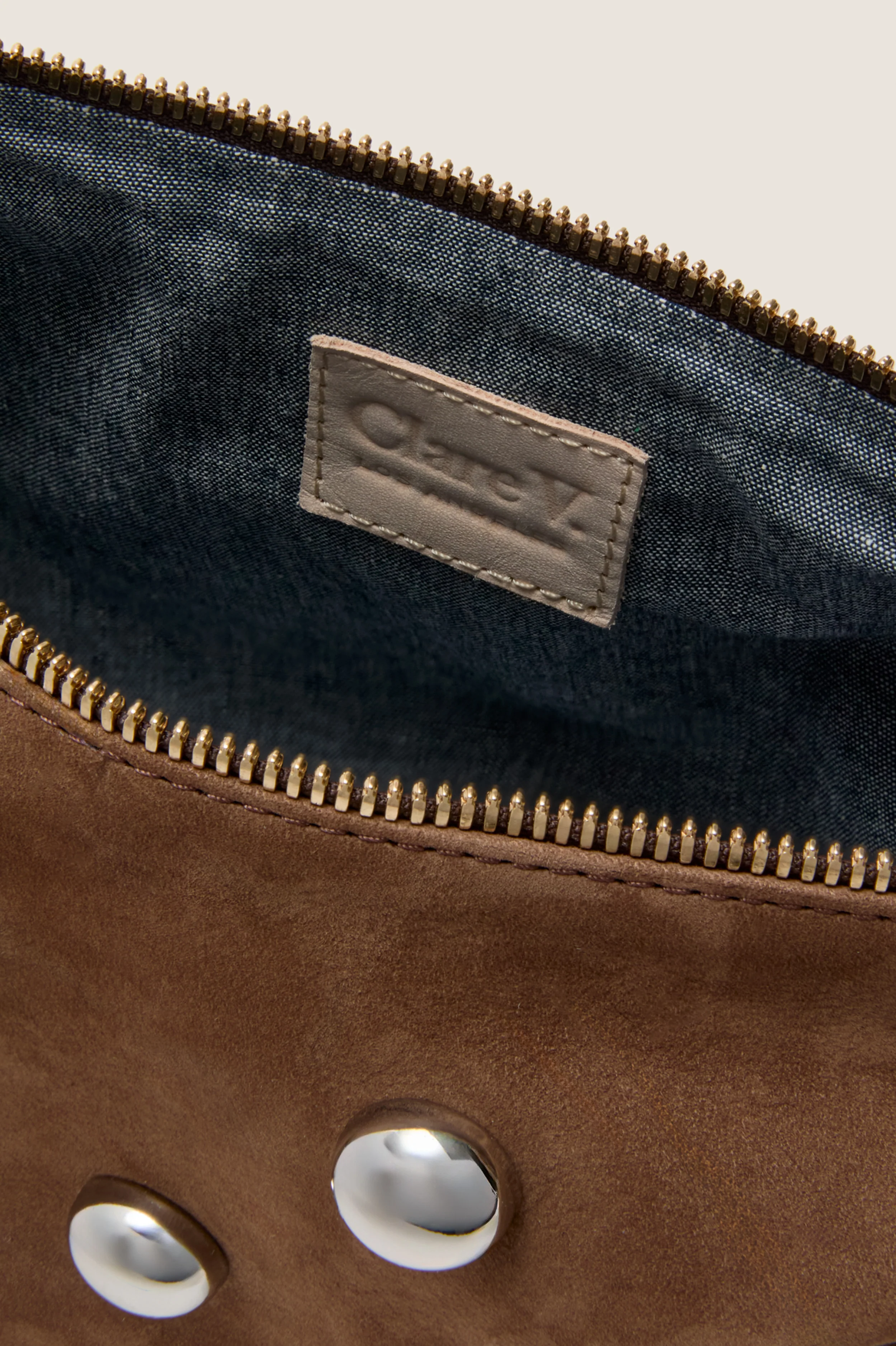 Choco Bar Smooth Nubuck with Studs Lune Bag - Image 5