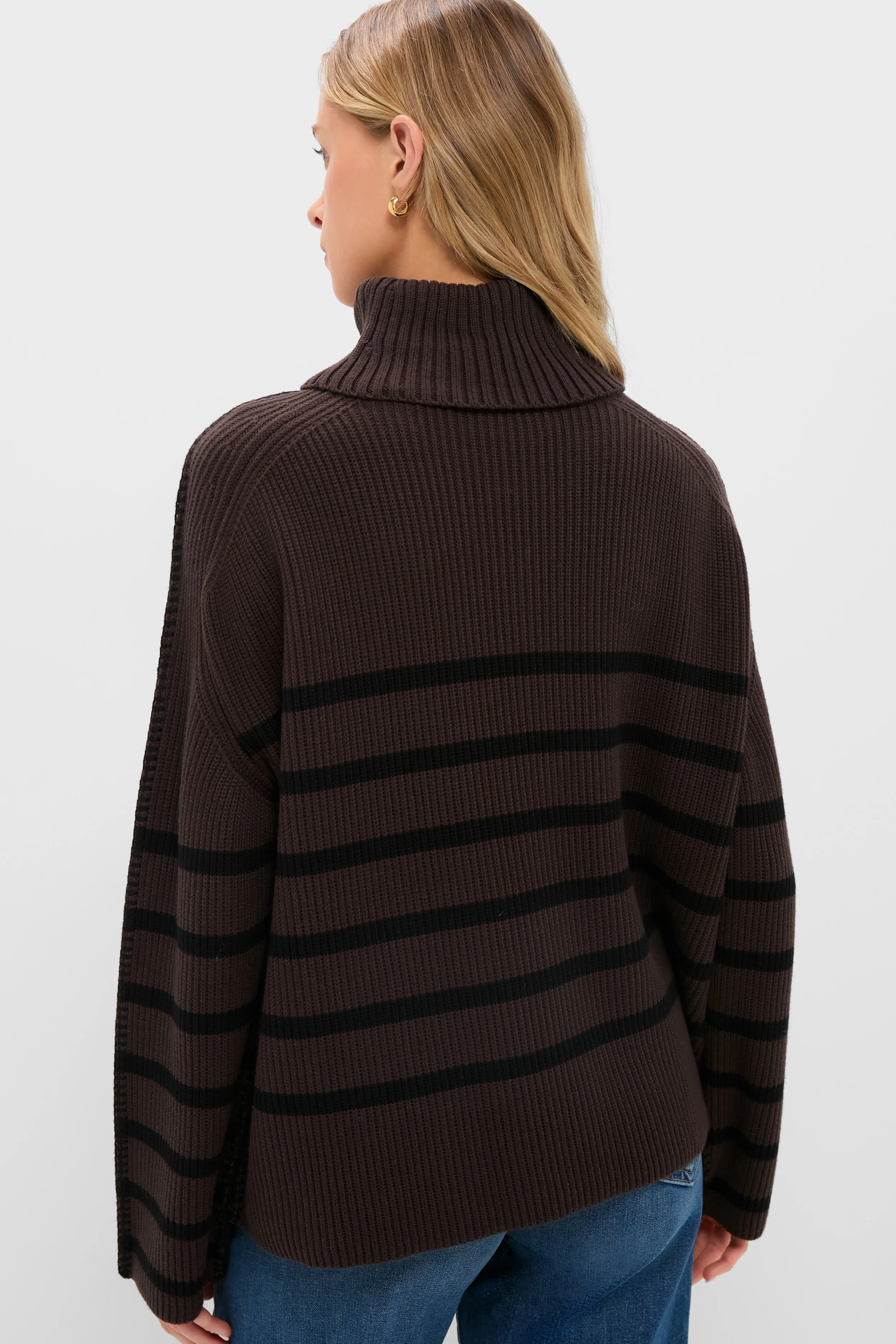Chocolate & Black Striped Emsley Turtleneck - Image 4