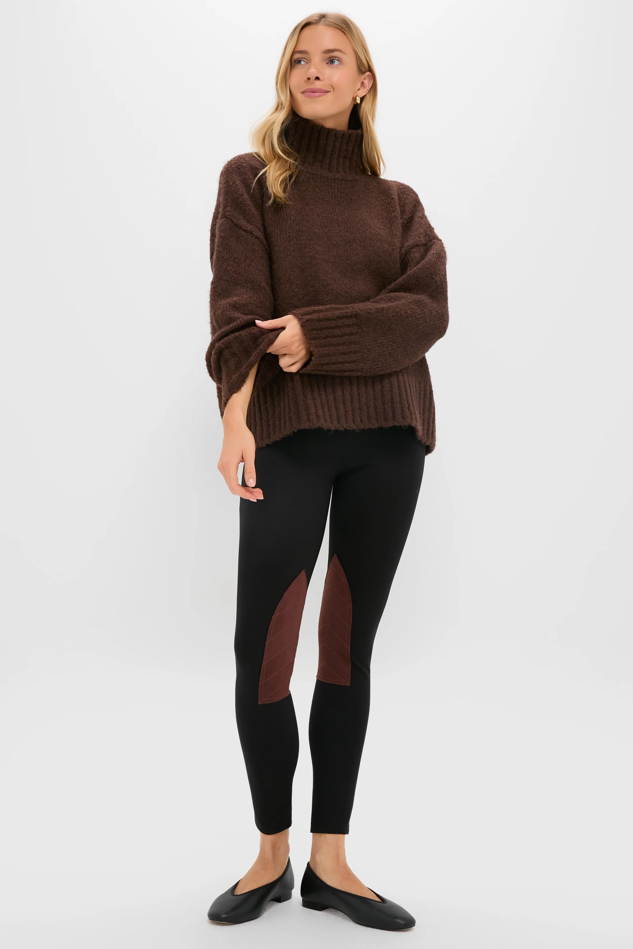 Chocolate Boucle Hannah Turtleneck Sweater - Image 6