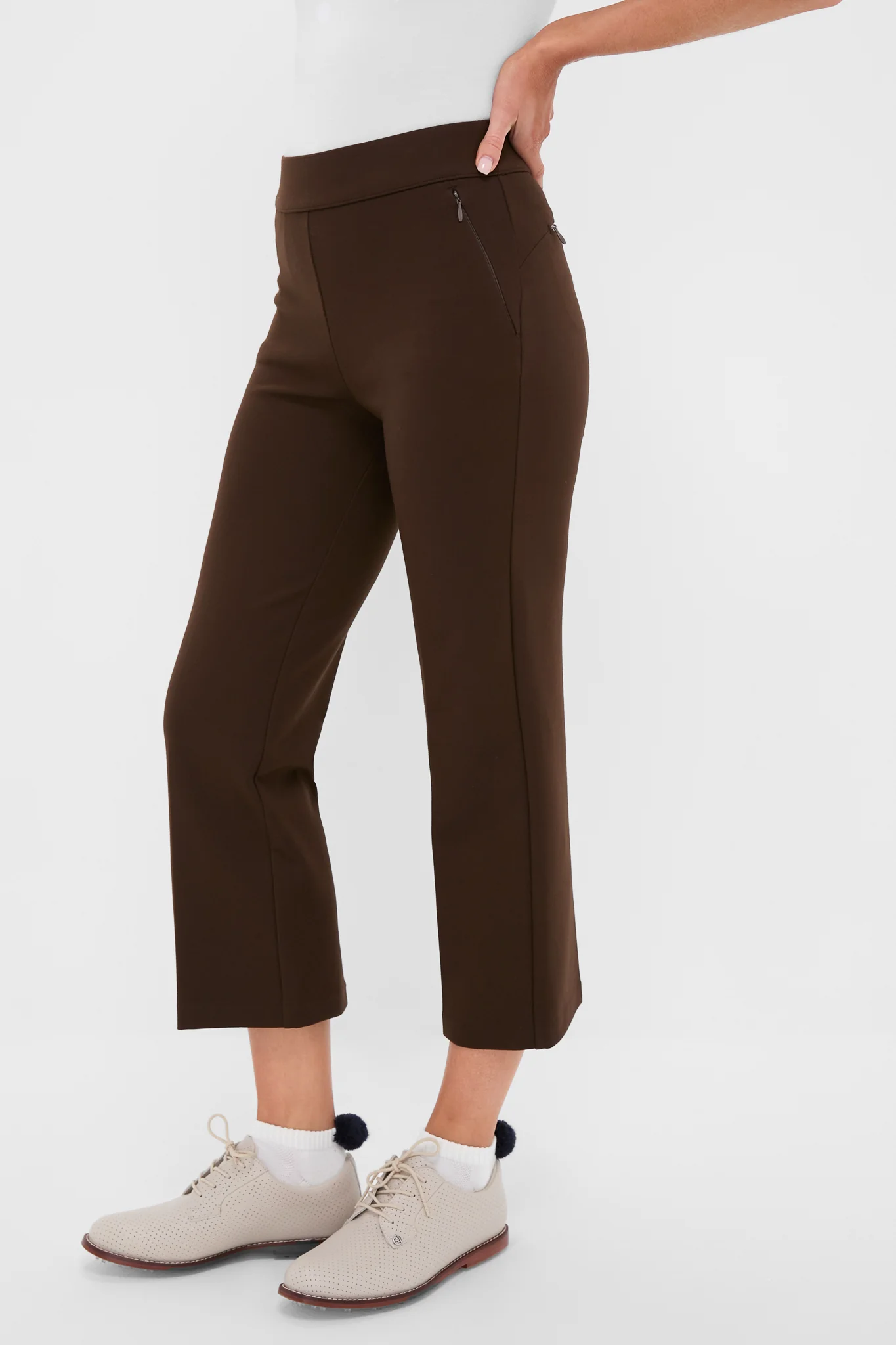 Petite Chocolate Brown Compression September Pant - Image 3