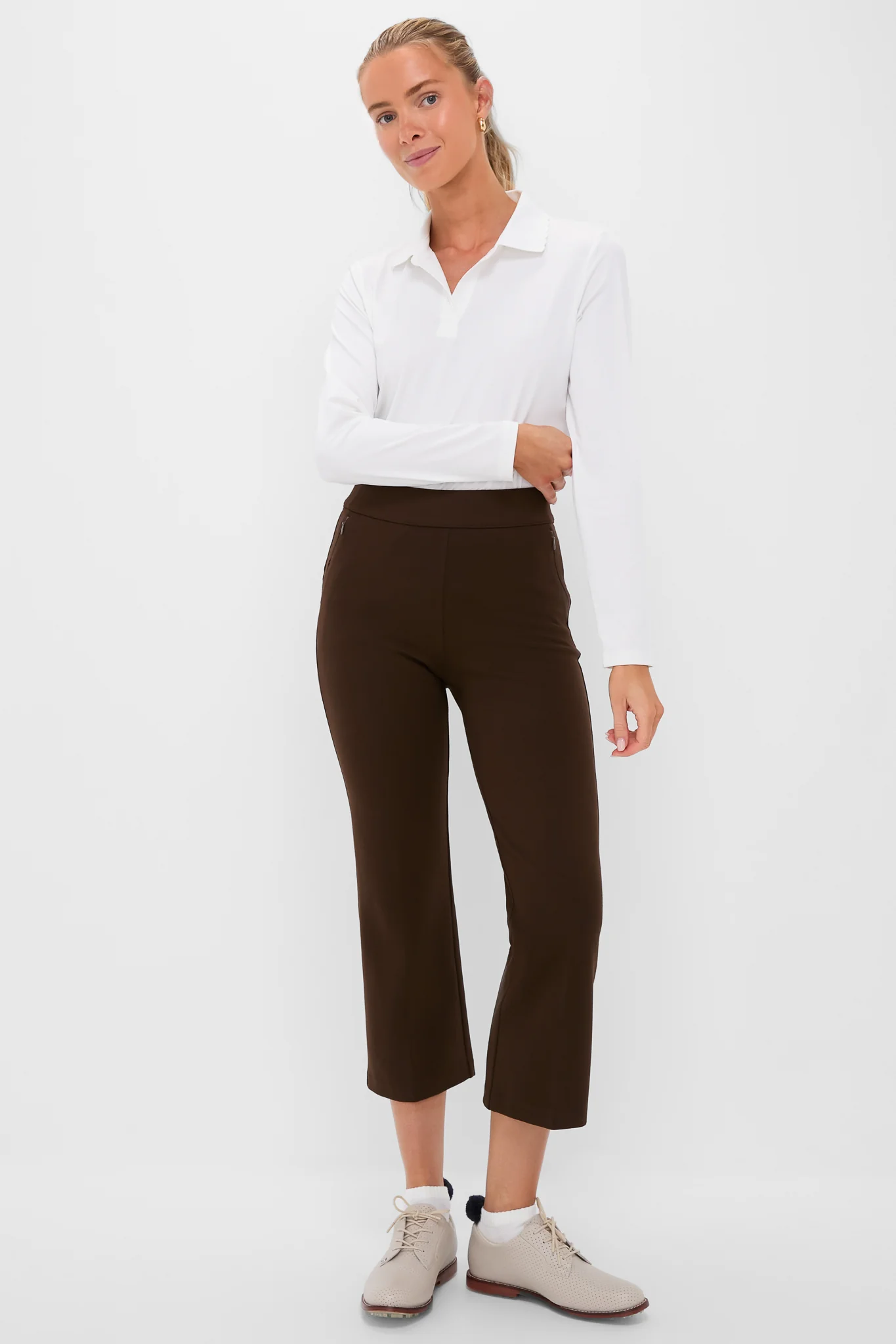 Petite Chocolate Brown Compression September Pant - Image 6