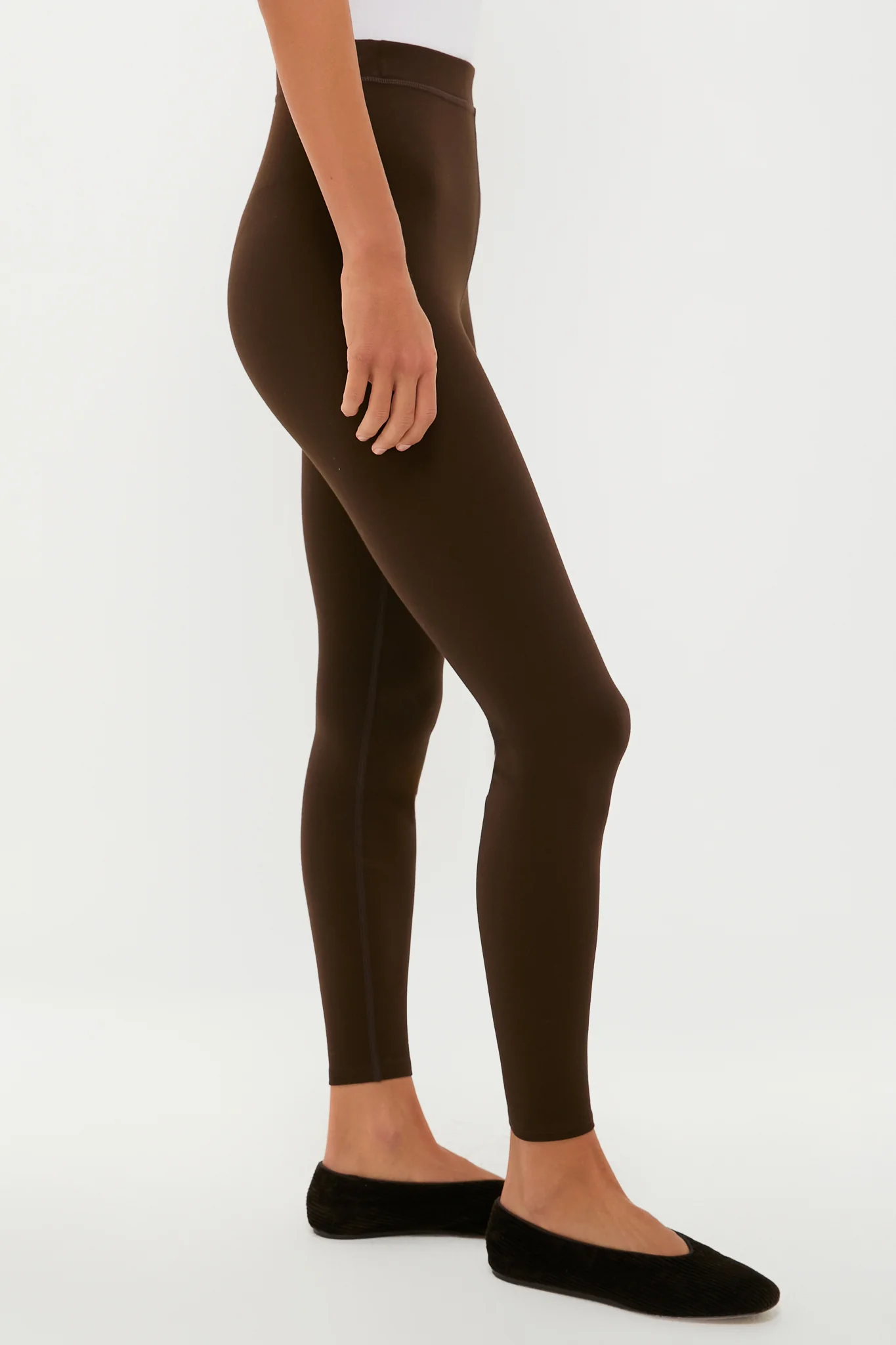 Chocolate Brown High Rise Compression September Leggings - Image 3