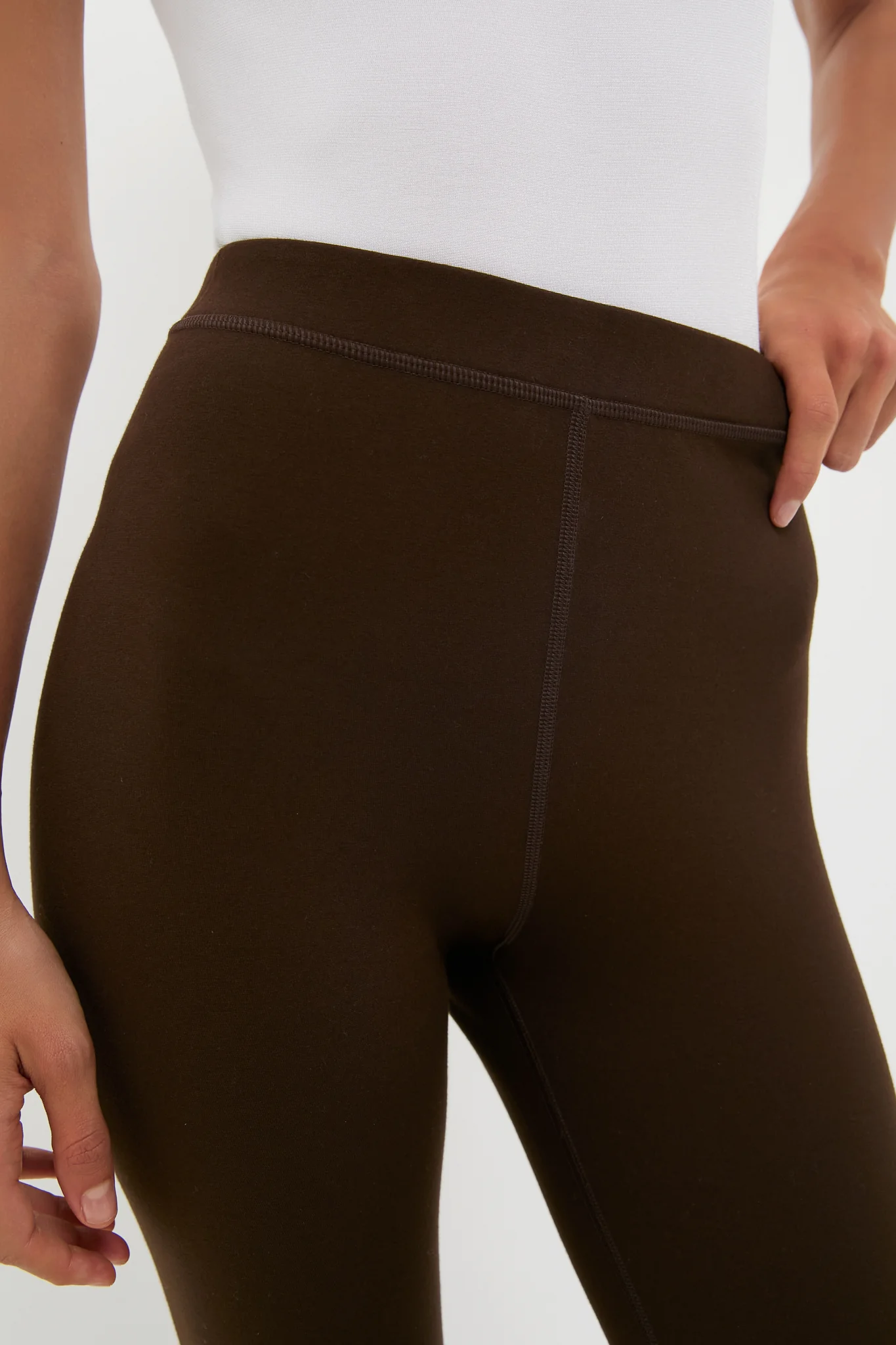 Chocolate Brown High Rise Compression September Leggings - Image 5