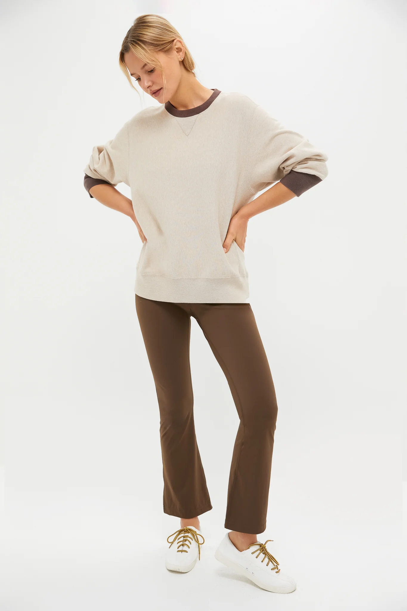 Chocolate Brown High Rise Compression Spandex Millie Yoga Pant - Image 2